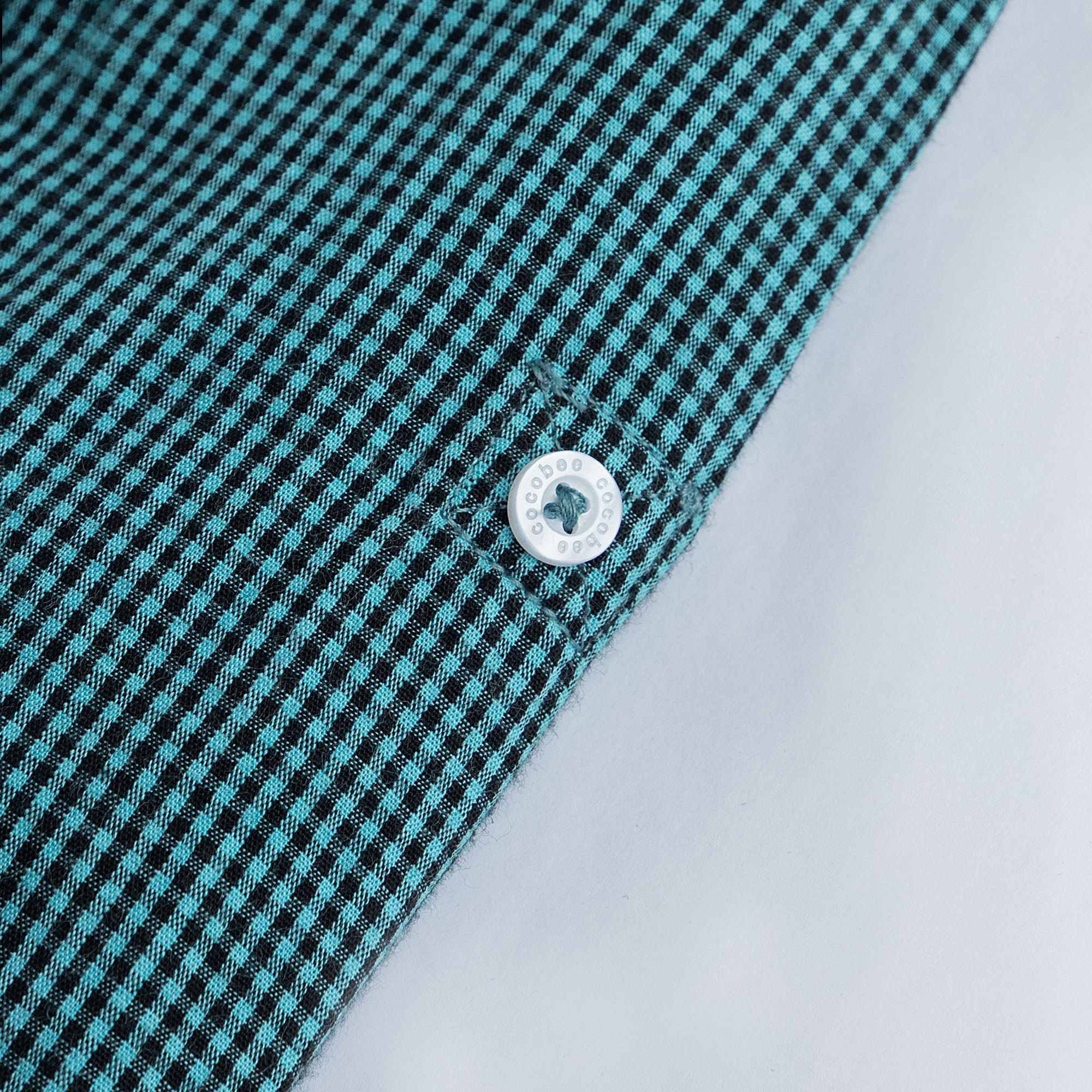 Blue Micro checkered Casual Shirt