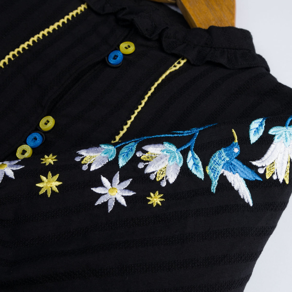 Embroidered Black Winter Top – Cocobee