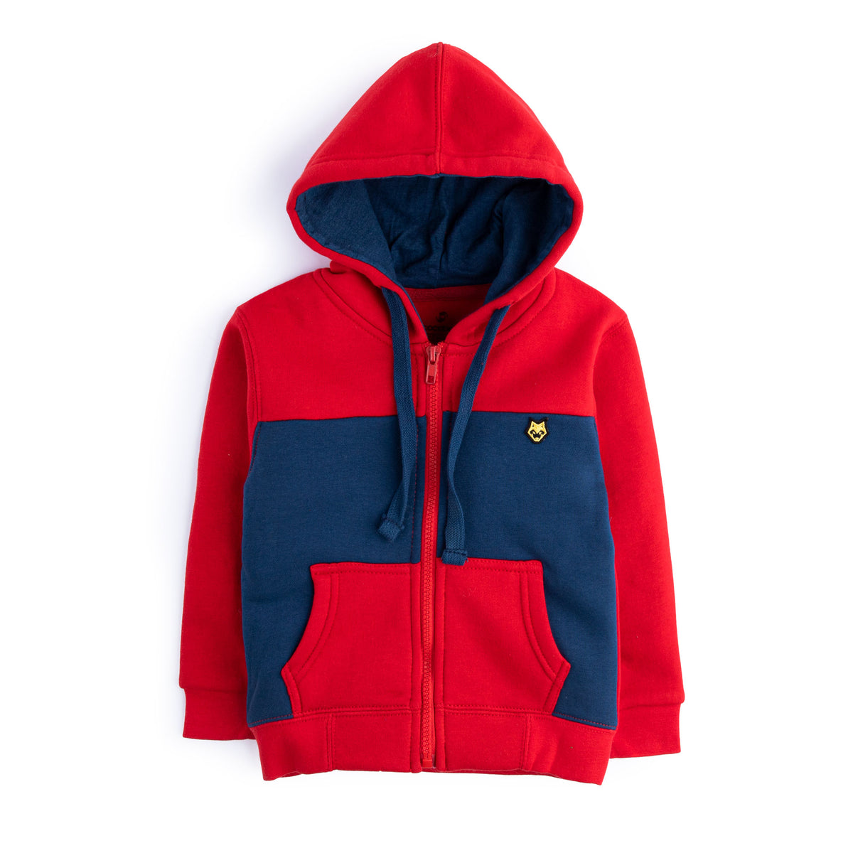 Purple red color block hoodie Clearance