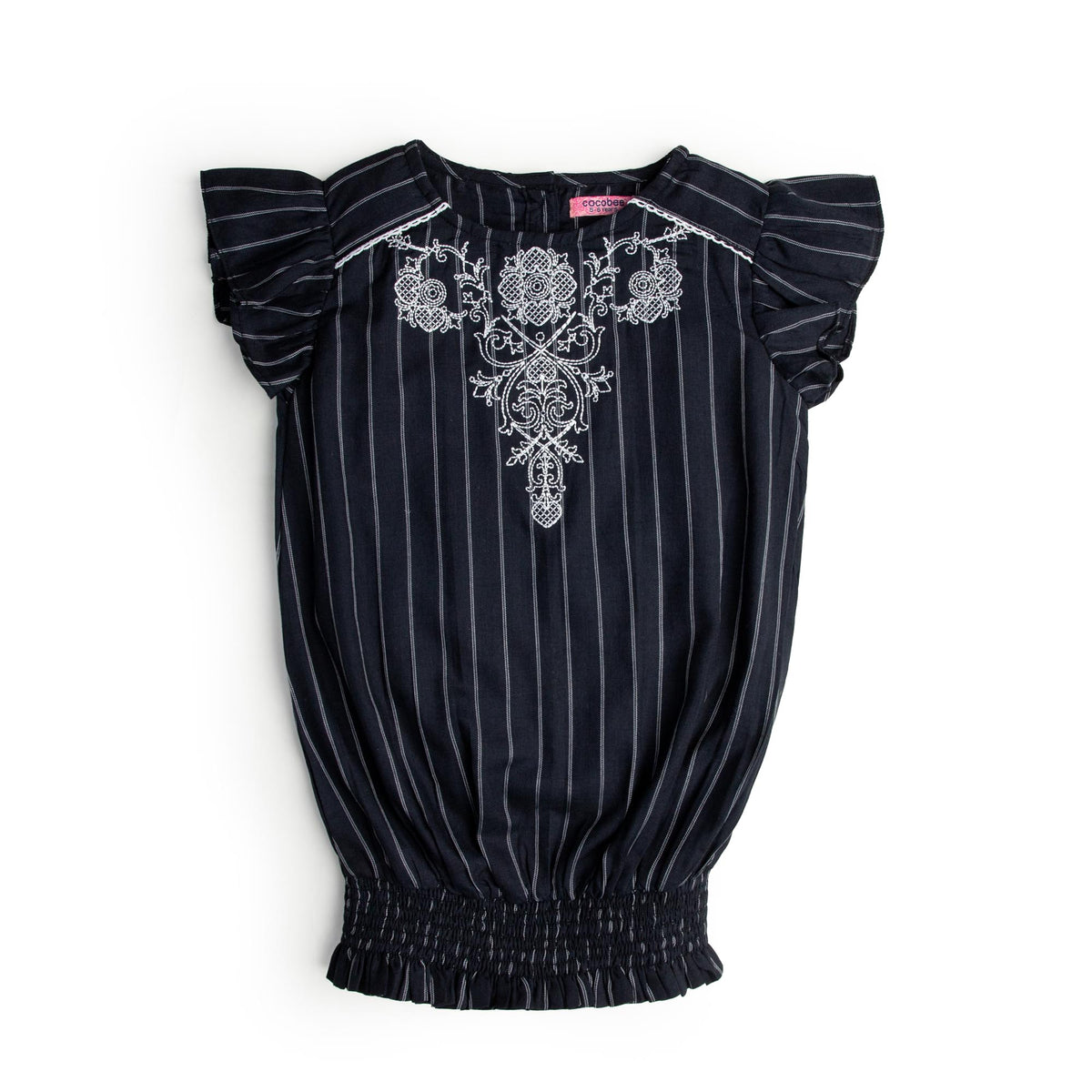 Murky Black Embroidered Top – Cocobee