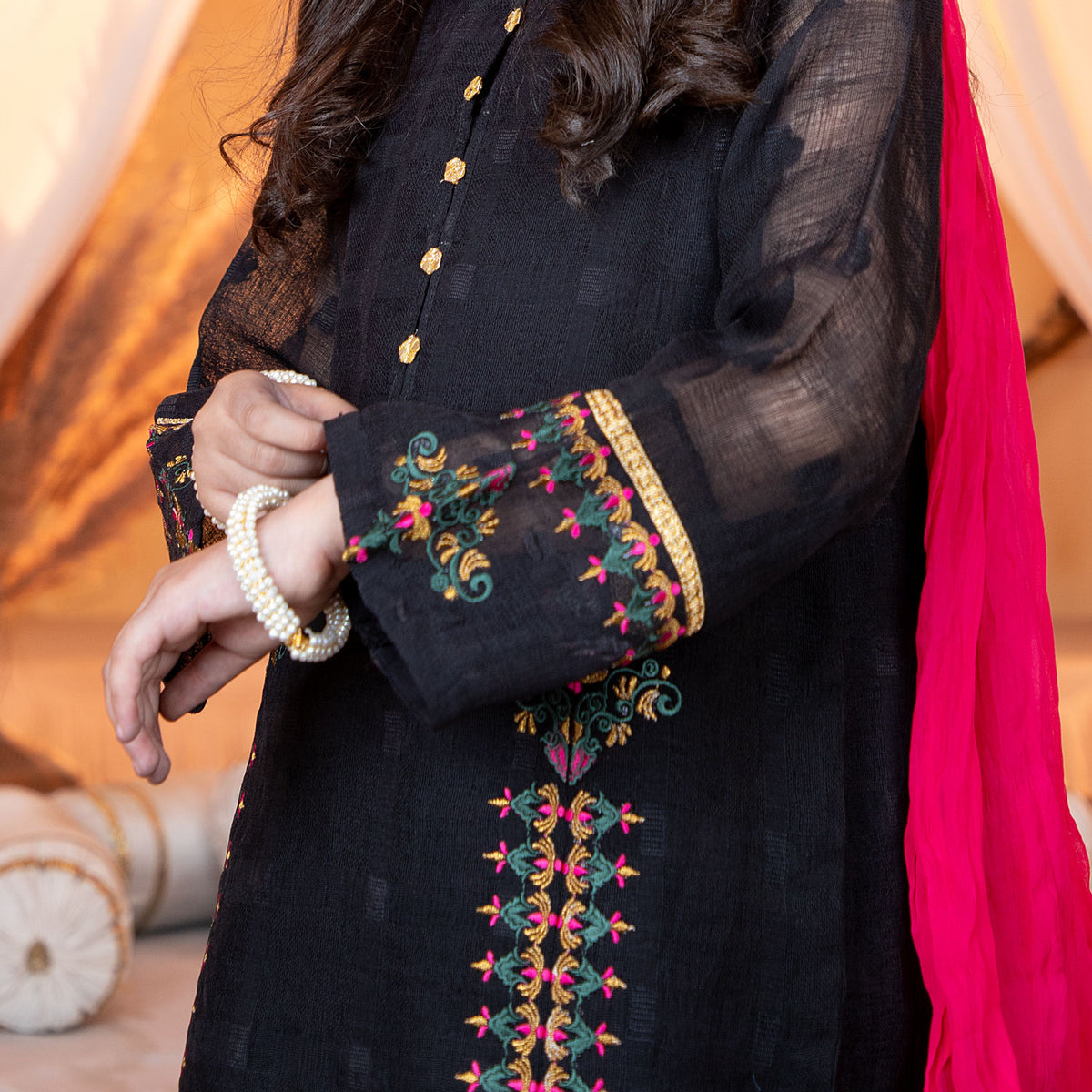 Pleasant Black Embroidery Dress Pleasant Black Embroidery Dress