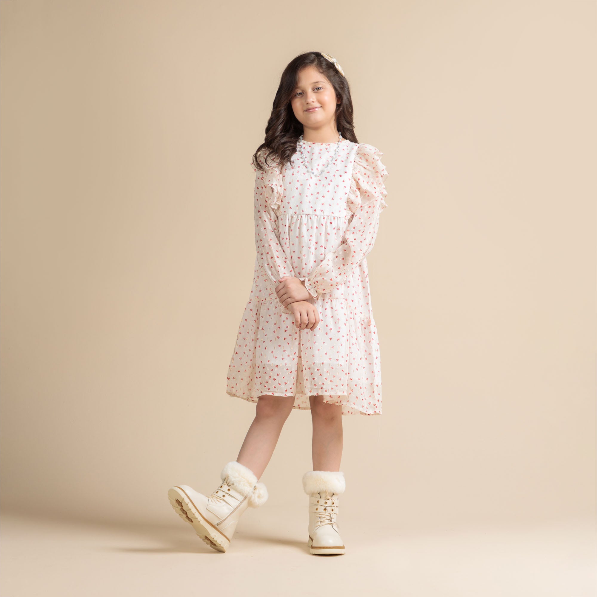 Rosy Heart Frill Frock
