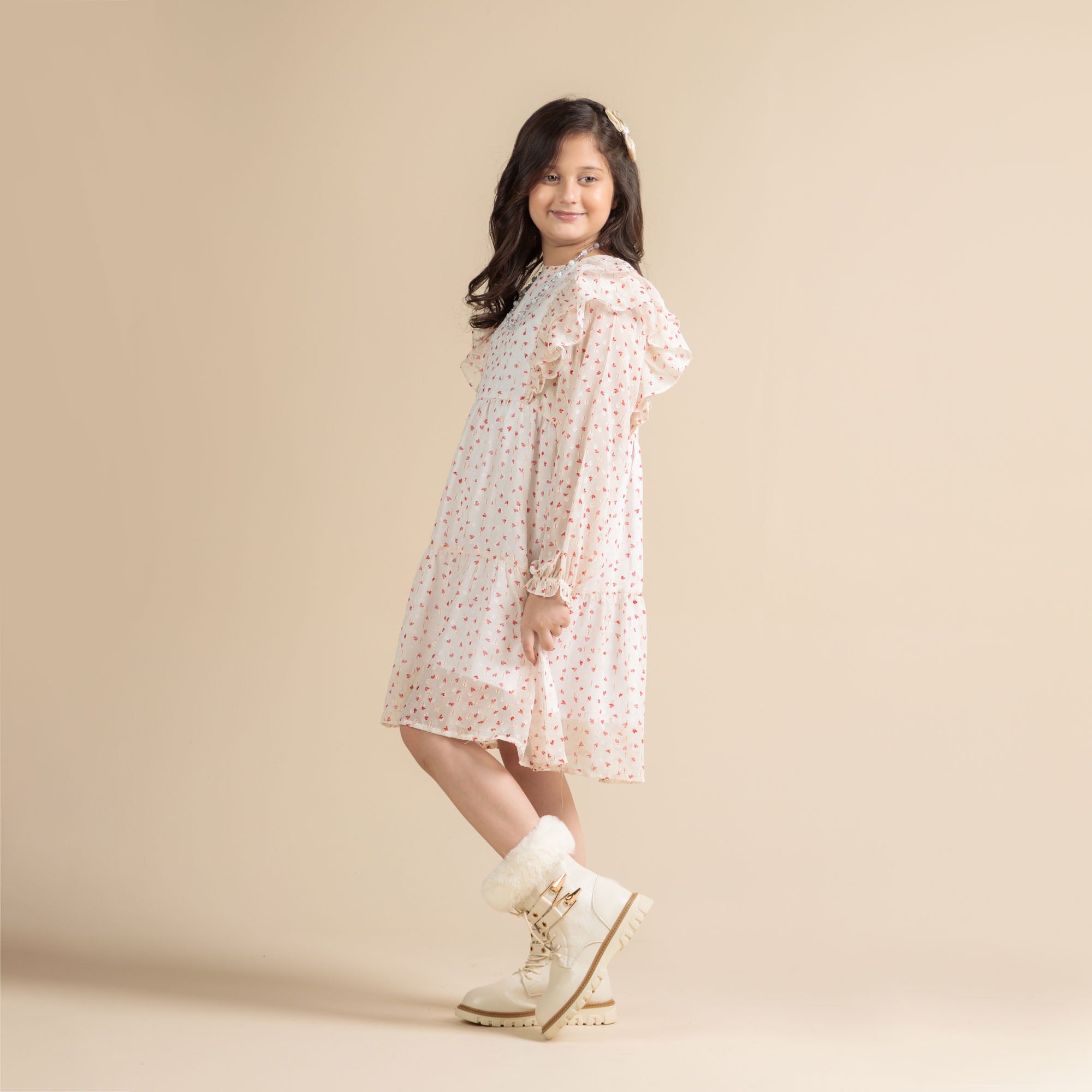 Rosy Heart Frill Frock