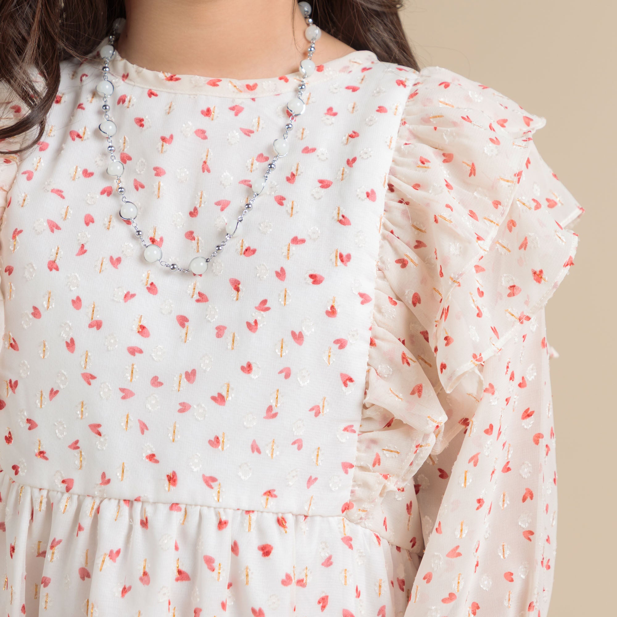Rosy Heart Frill Frock