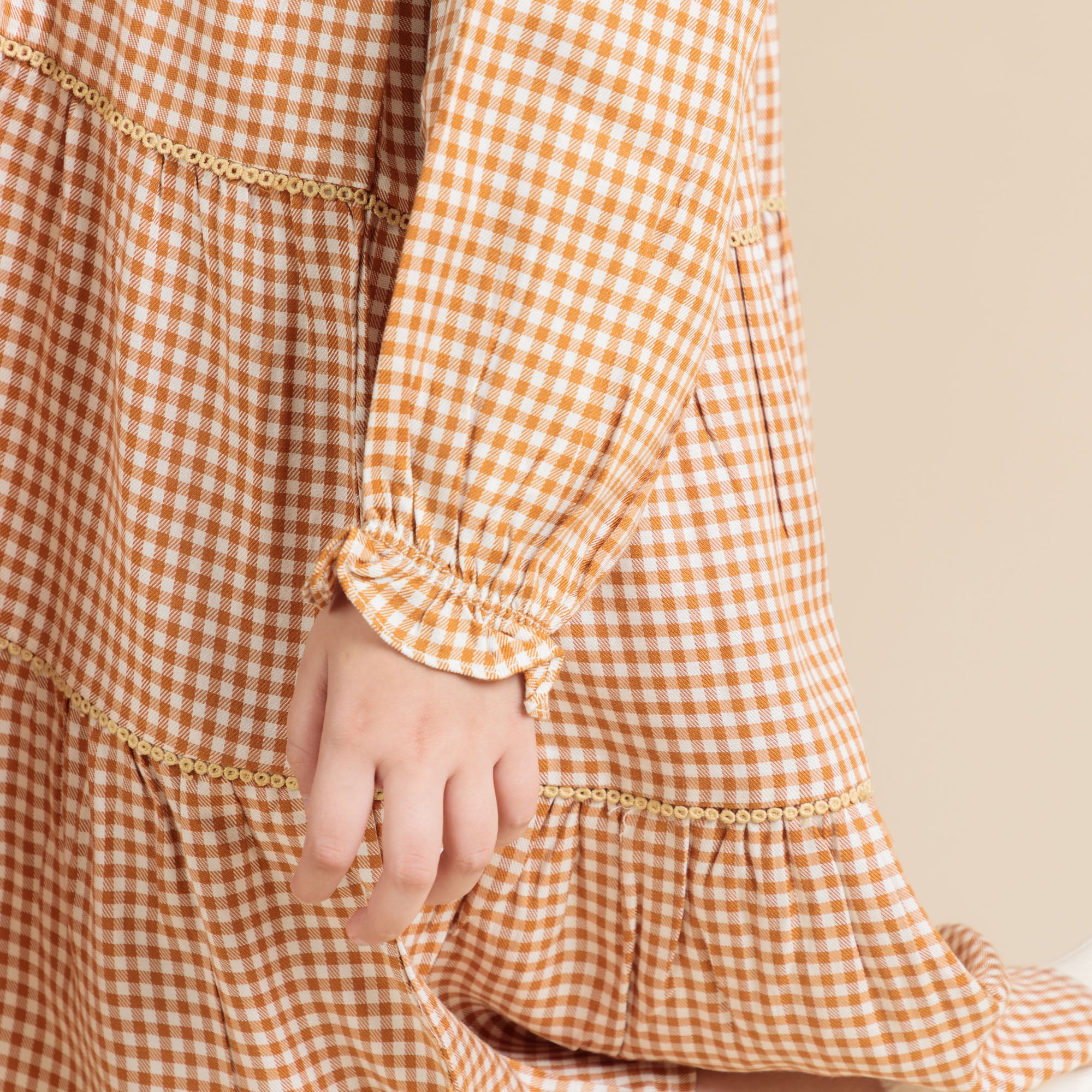 Honeycomb Gingham Top