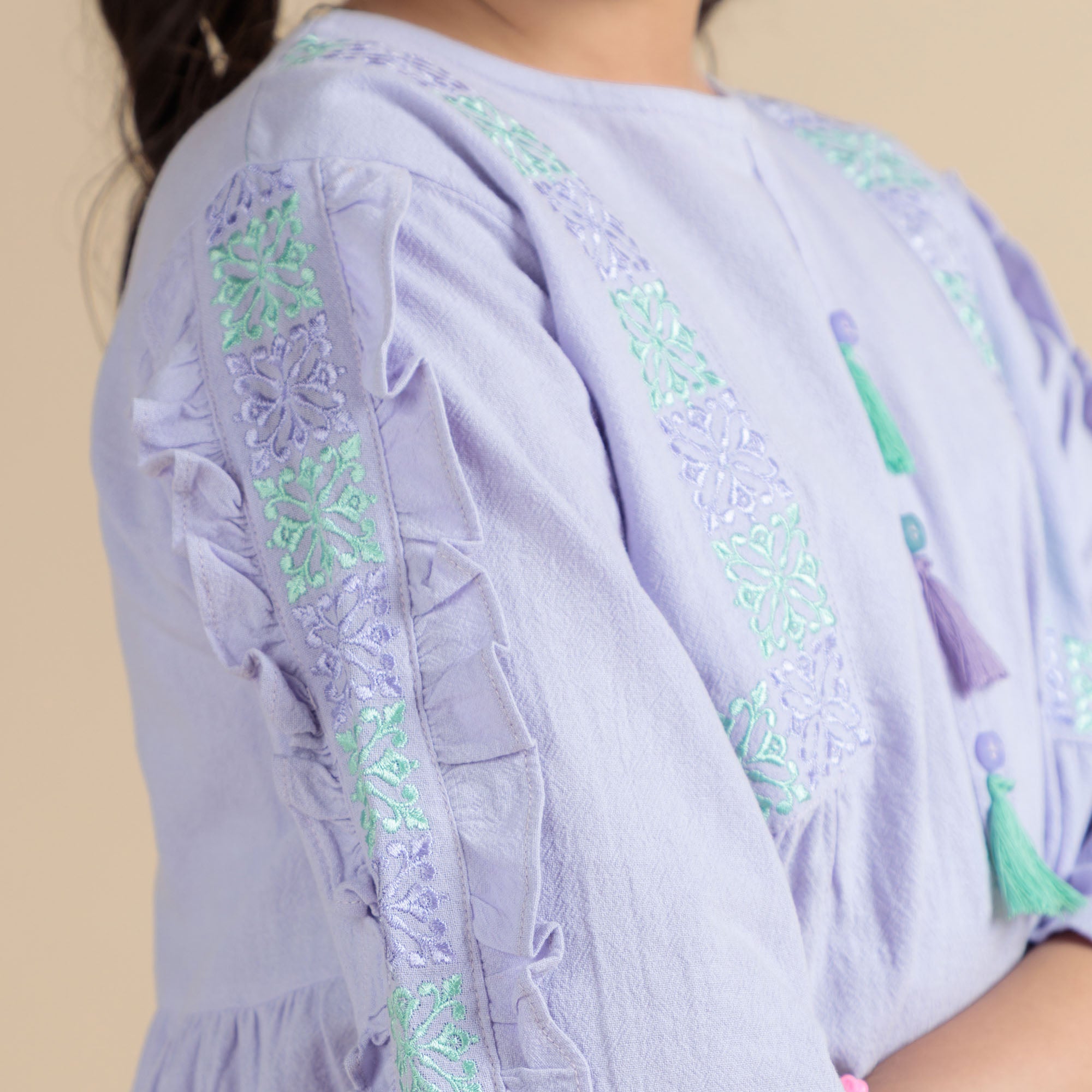 Lilac Soft Embroidered Top