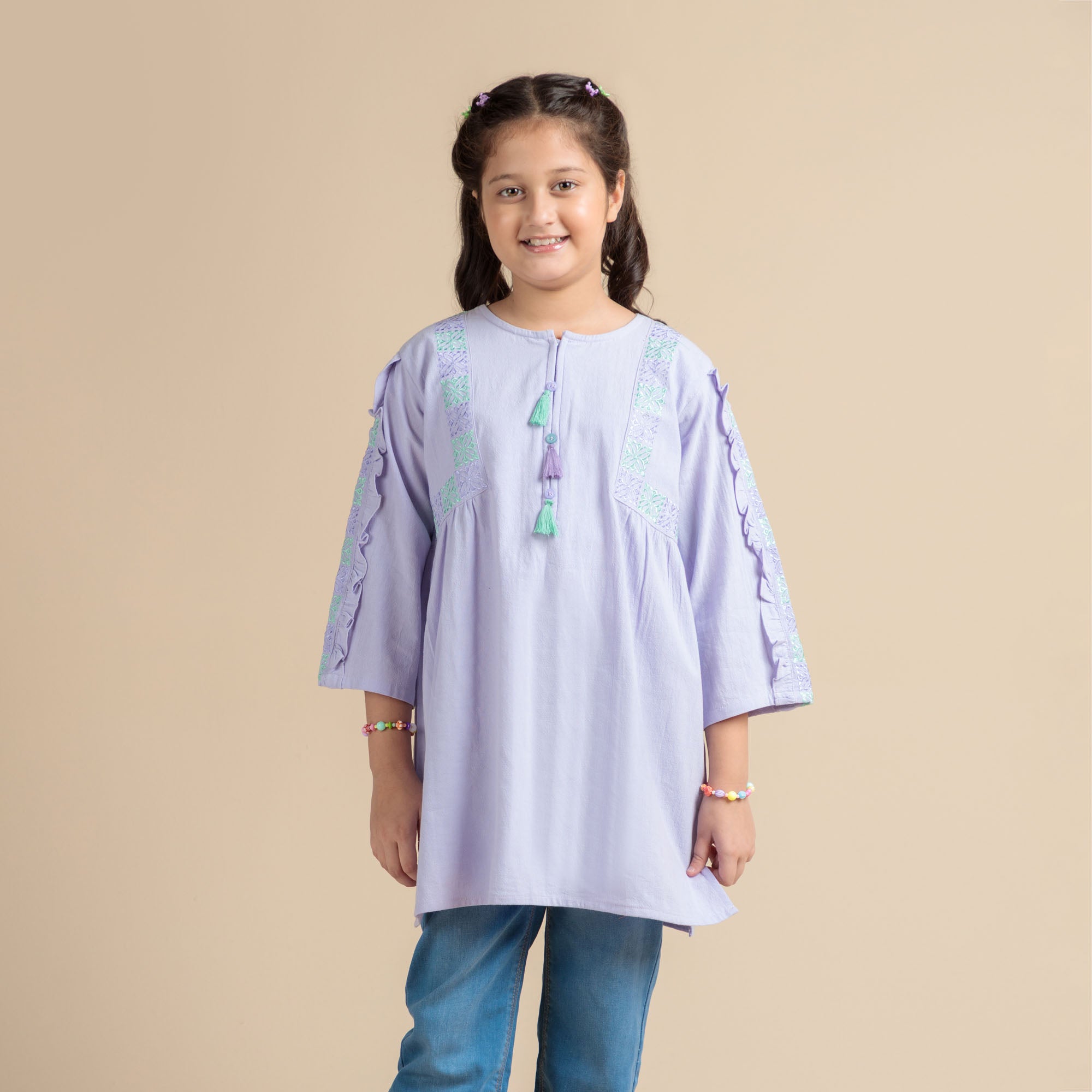 Lilac Soft Embroidered Top