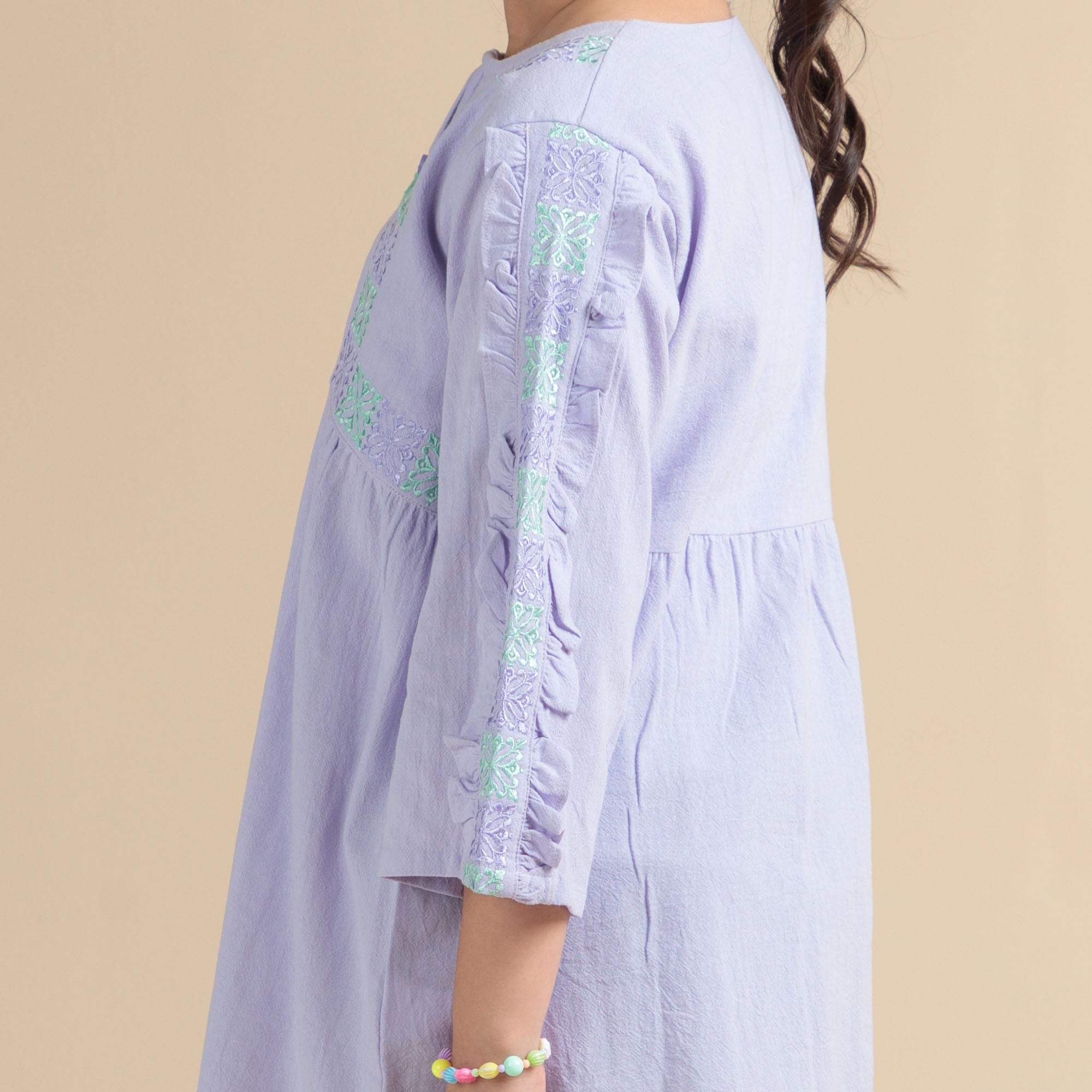 Lilac Soft Embroidered Top
