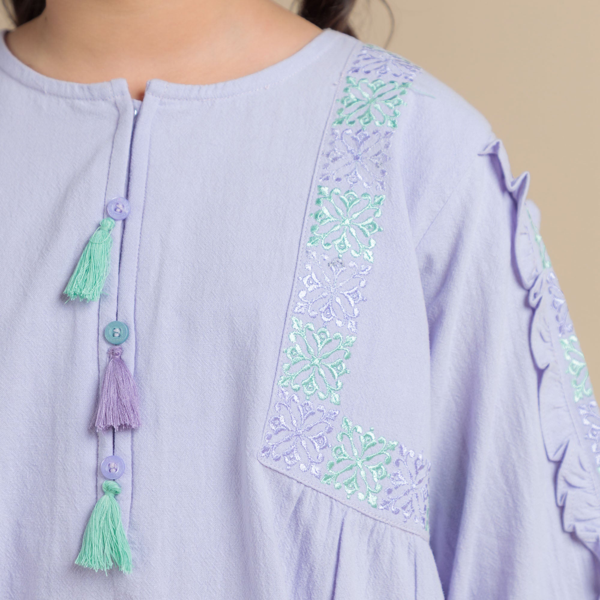 Lilac Soft Embroidered Top