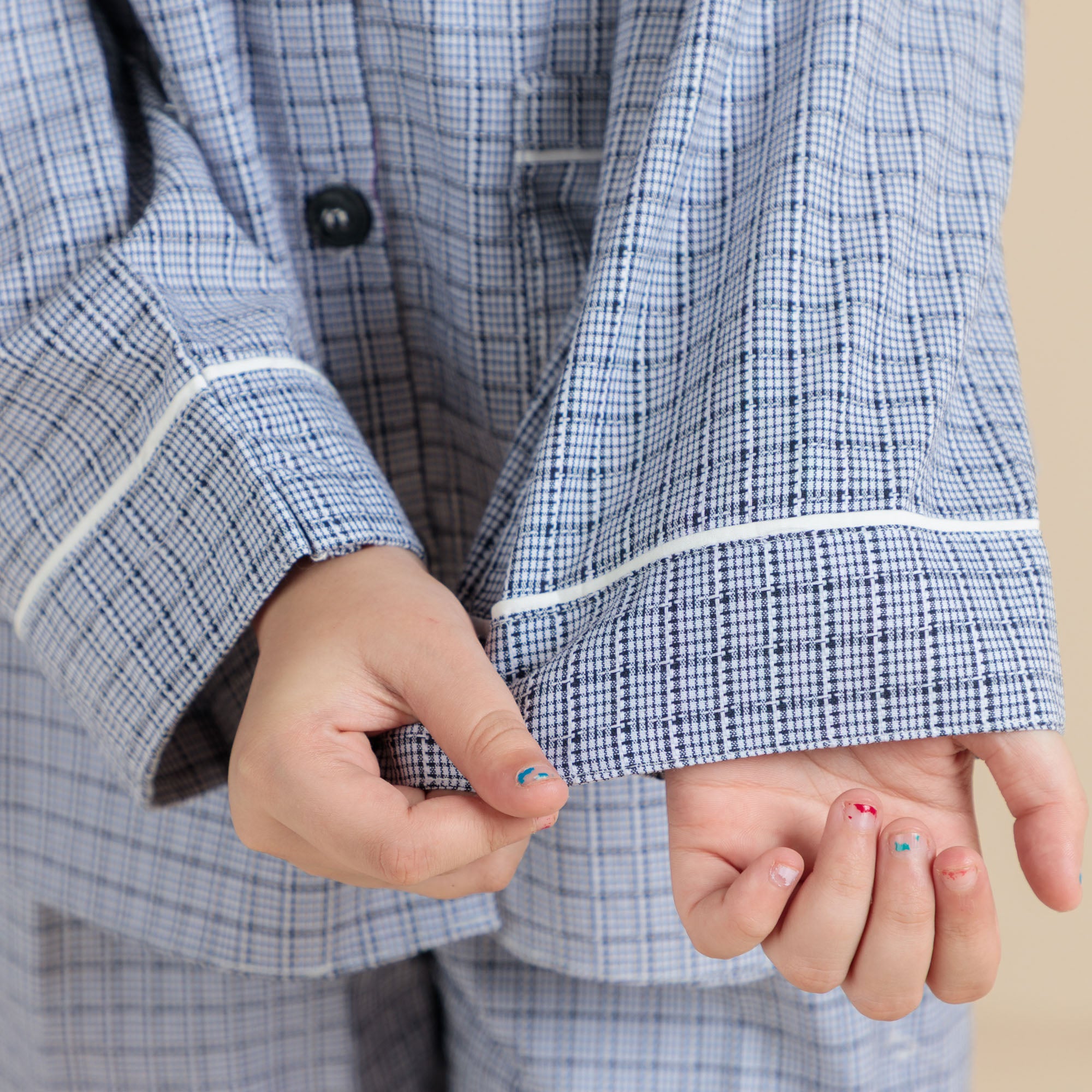 Blue Box Check Night Suit