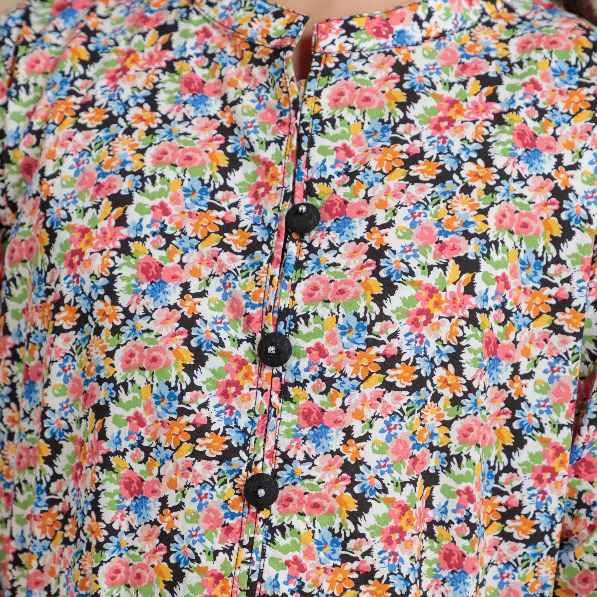 Multi-Floral Embroidered Two-Piece
