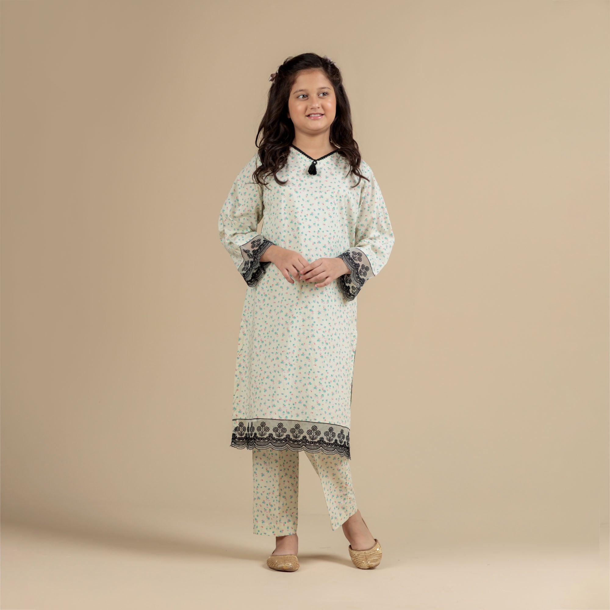 Pastel Mist Embroidered Two-Piece