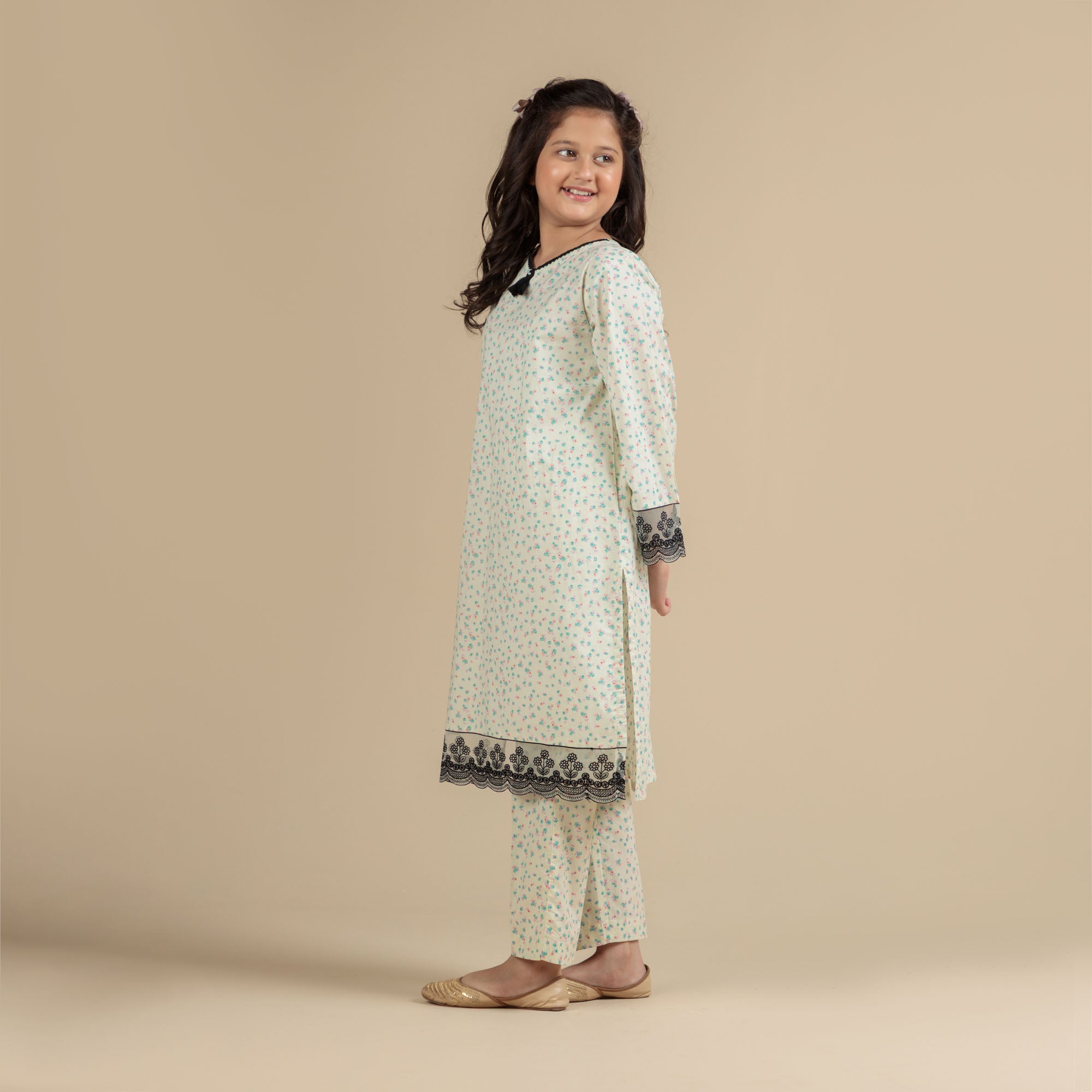 Pastel Mist Embroidered Two-Piece
