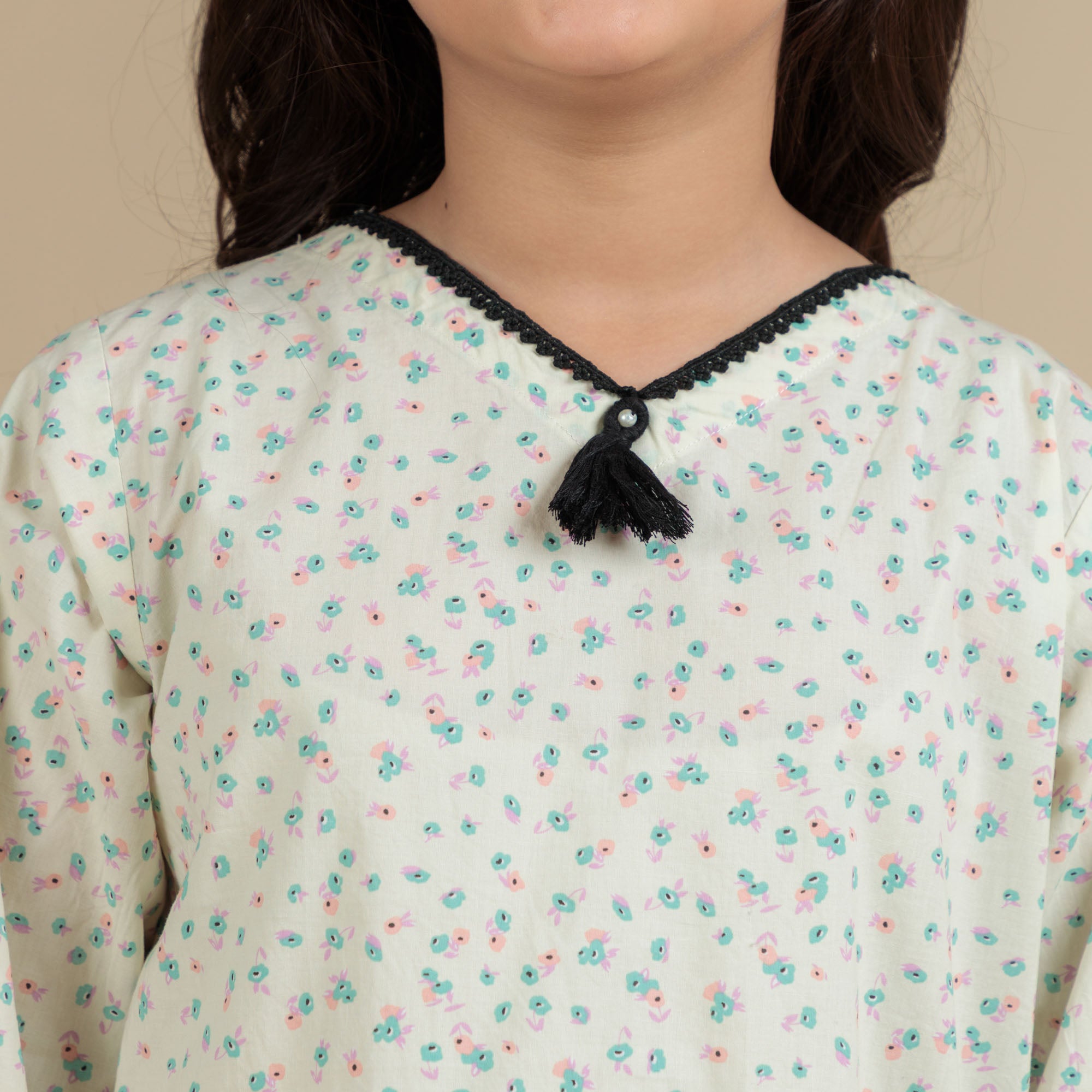 Pastel Mist Embroidered Two-Piece