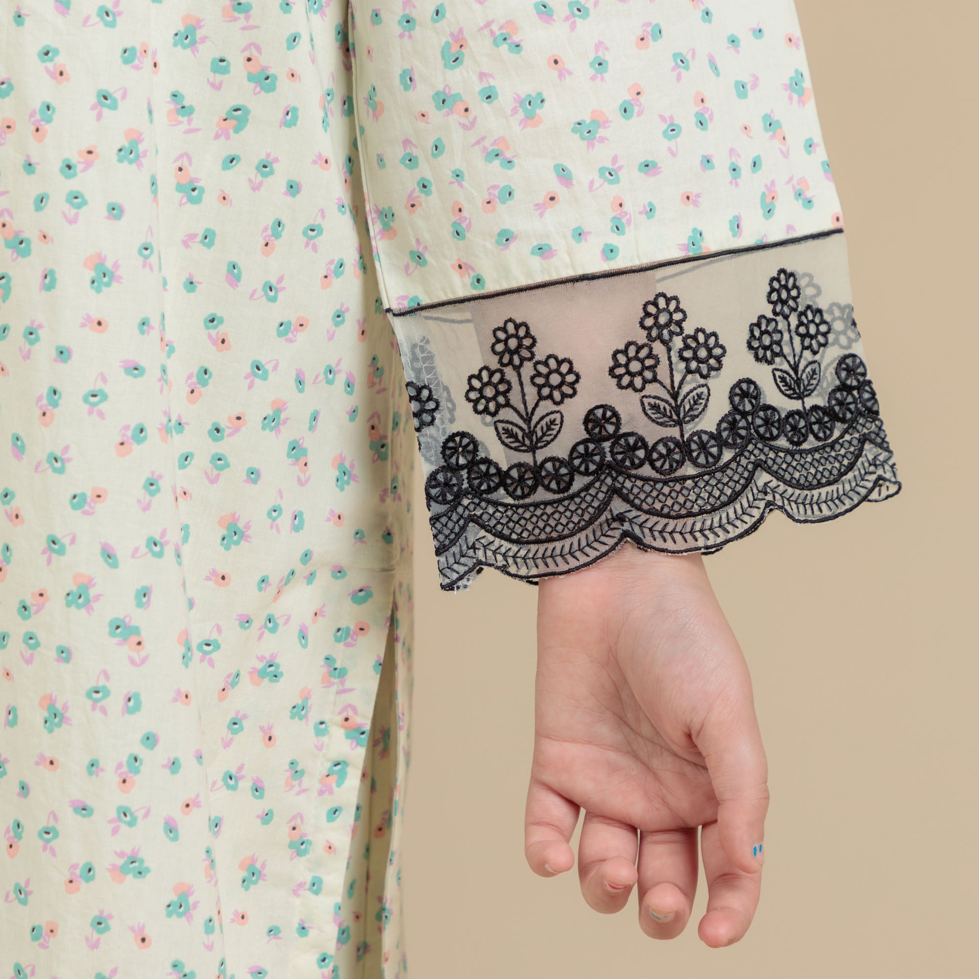 Pastel Mist Embroidered Two-Piece