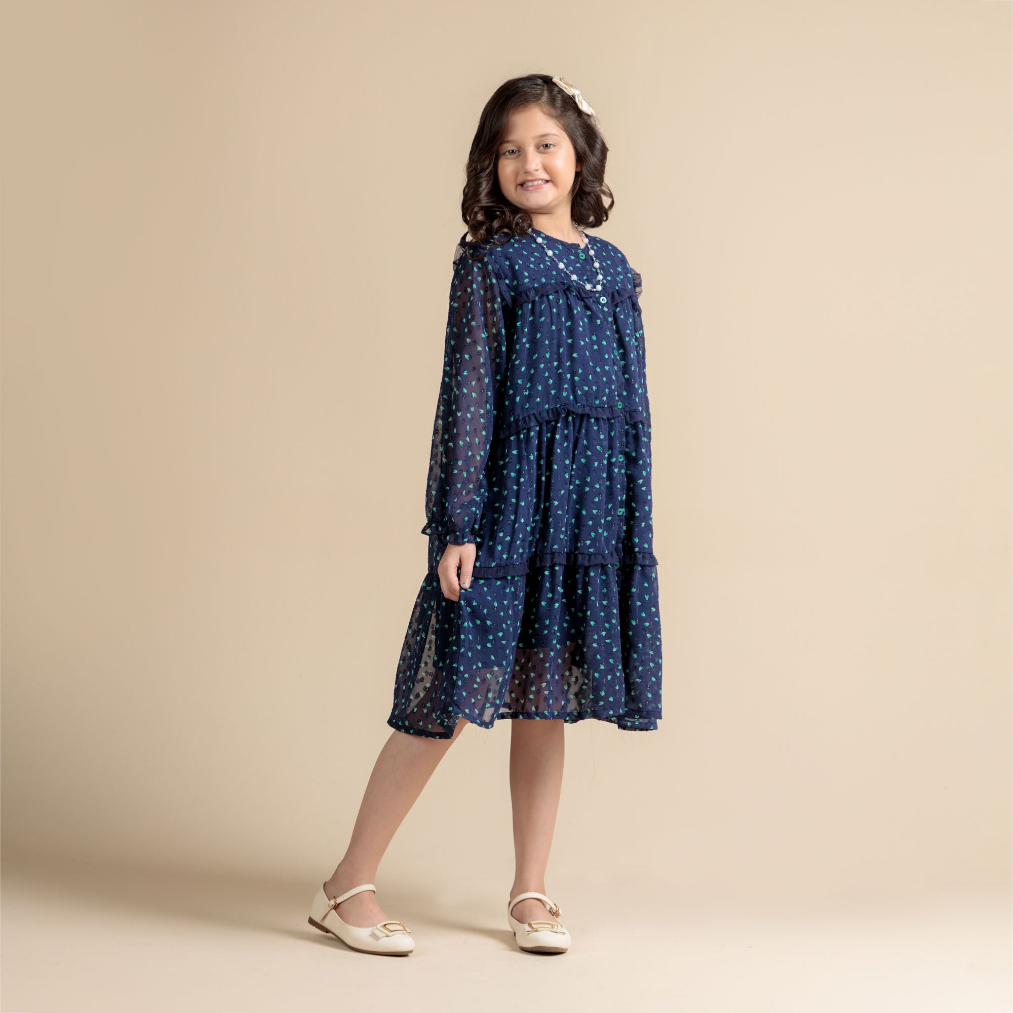 Sapphire Glow Tiered Top
