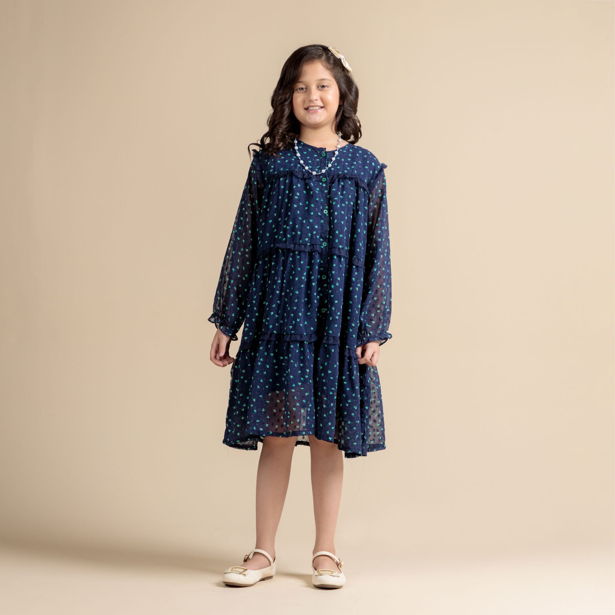 Sapphire Glow Tiered Top