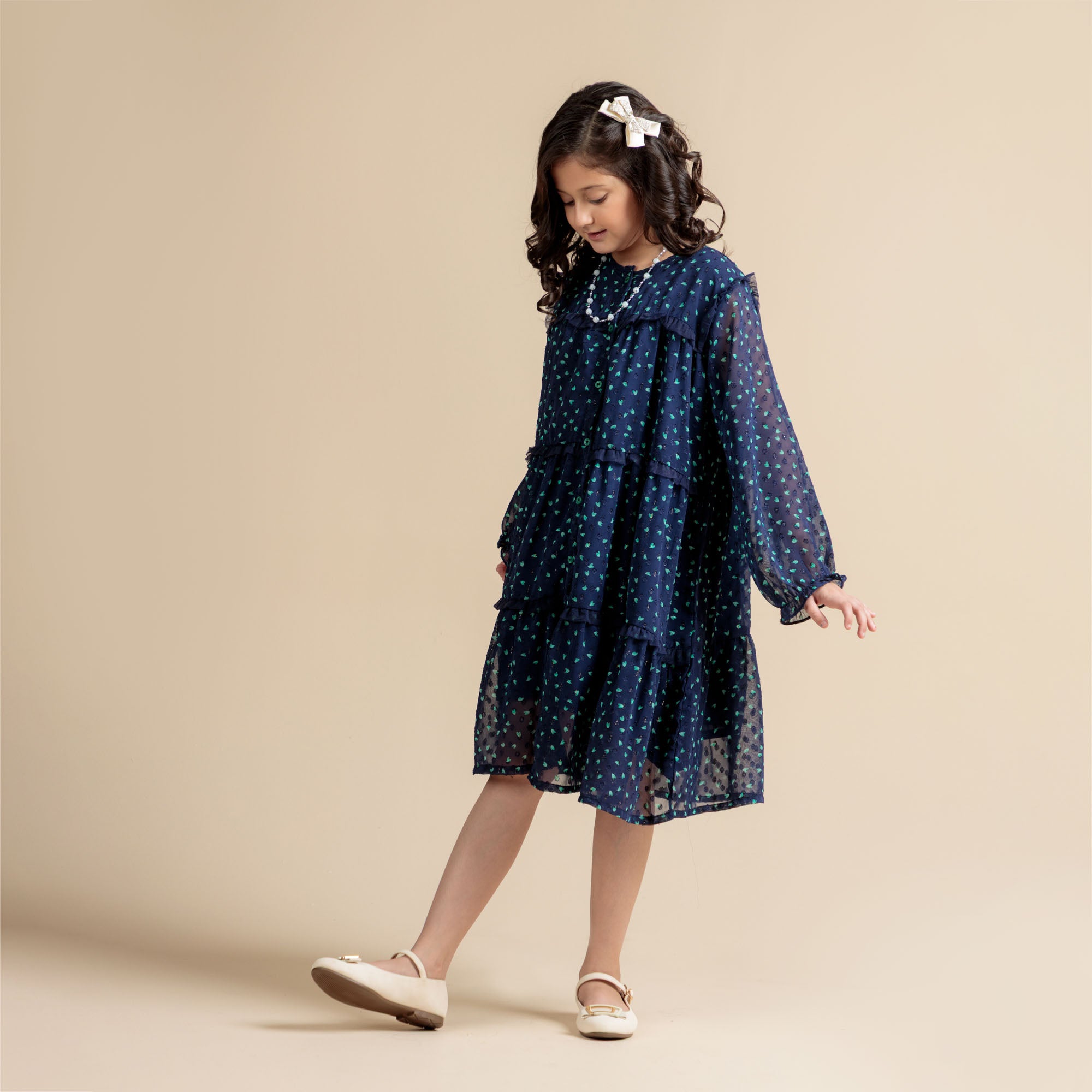 Sapphire Glow Tiered Top