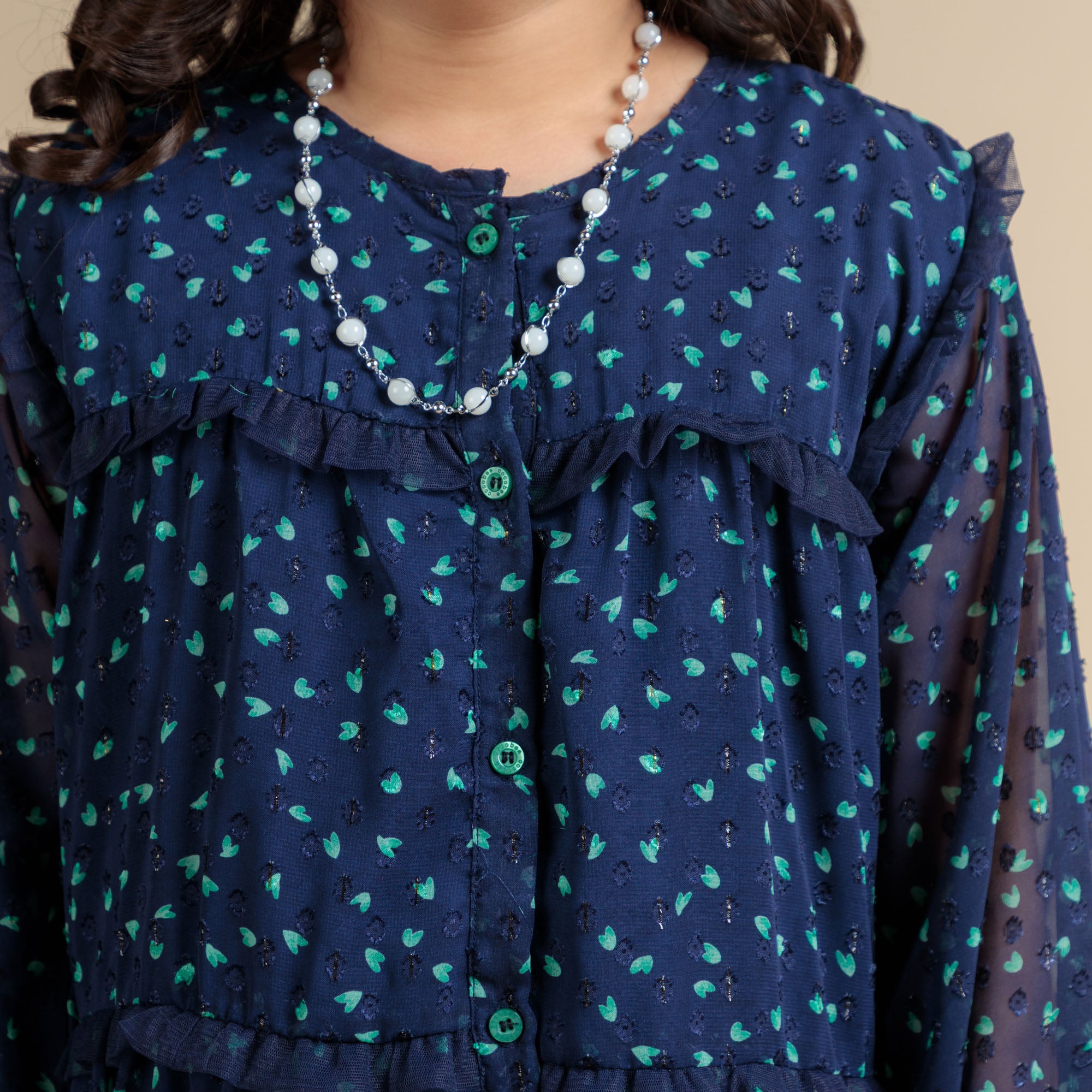Sapphire Glow Tiered Top