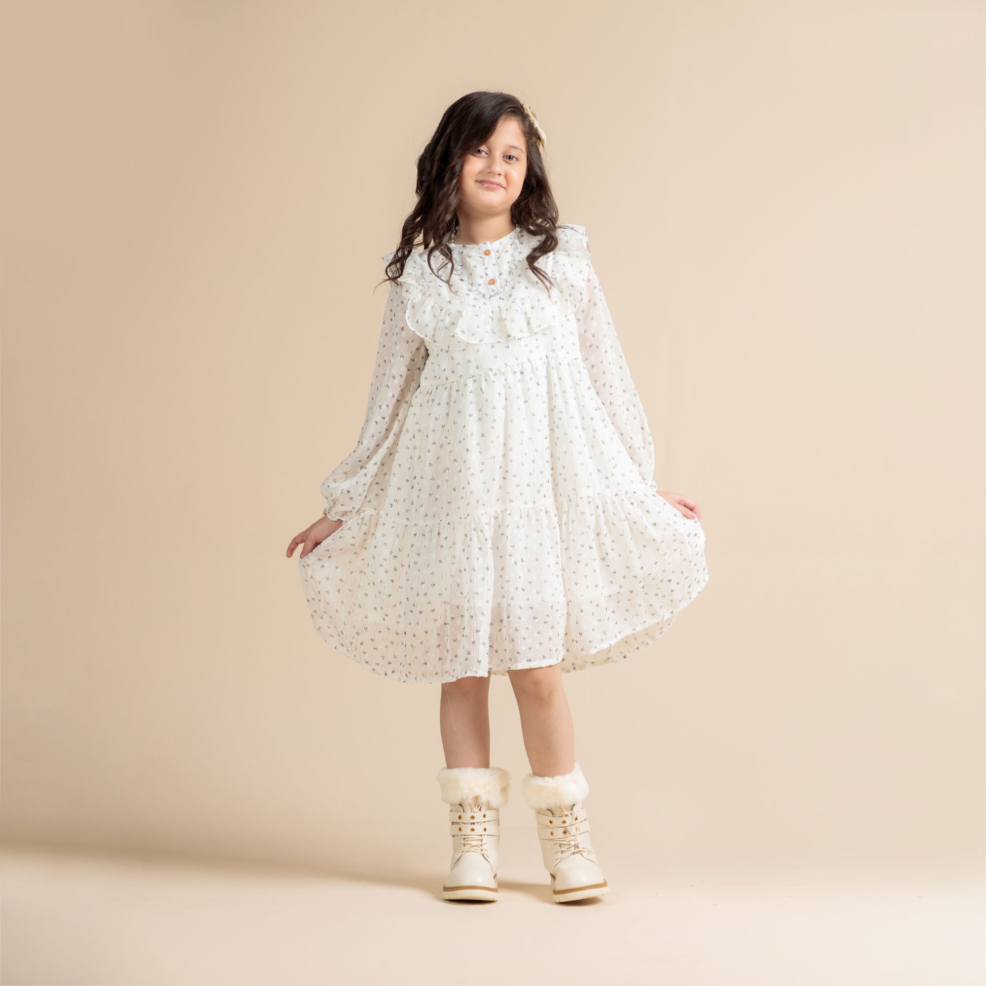Crystal Bloom Ruffle Frock