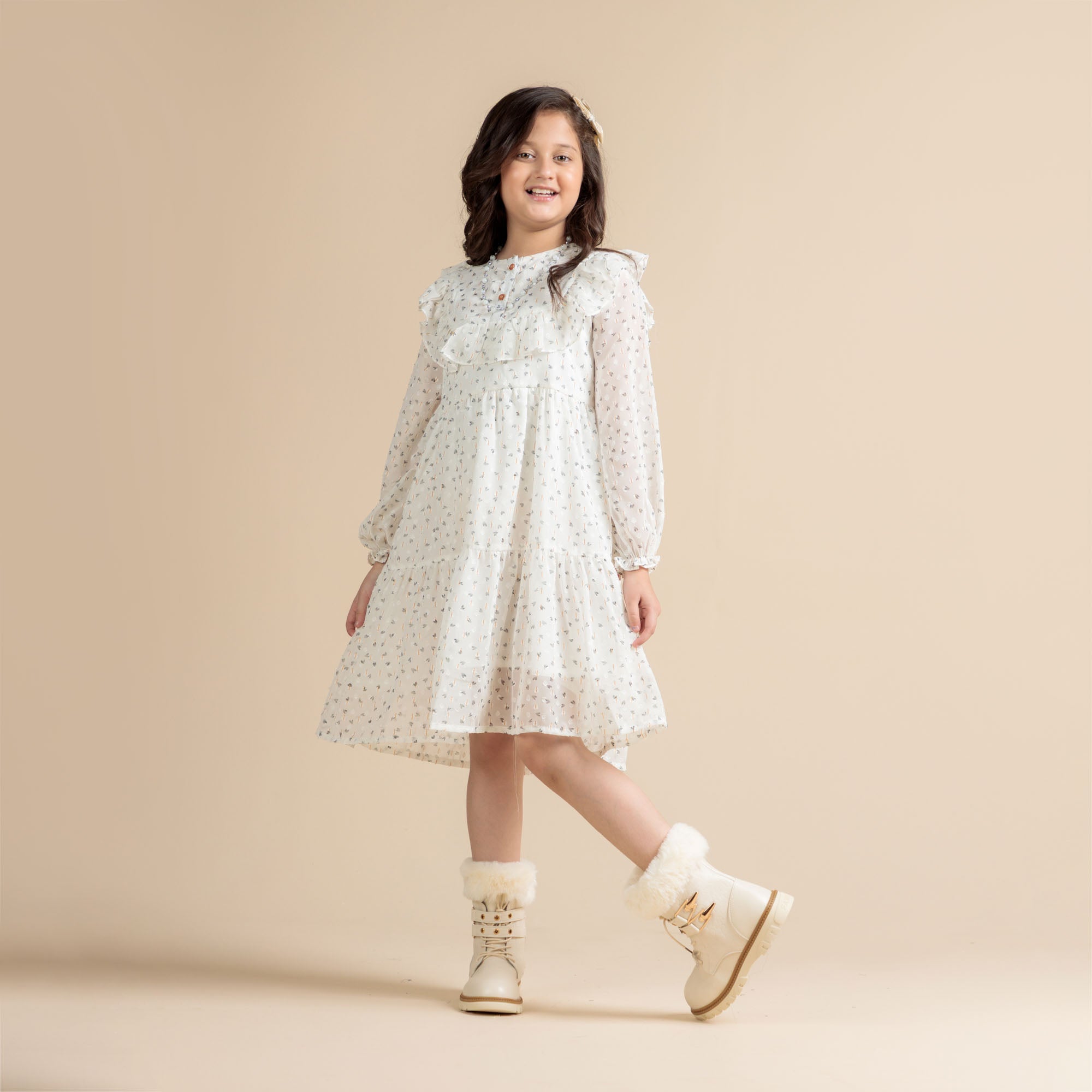 Crystal Bloom Ruffle Frock