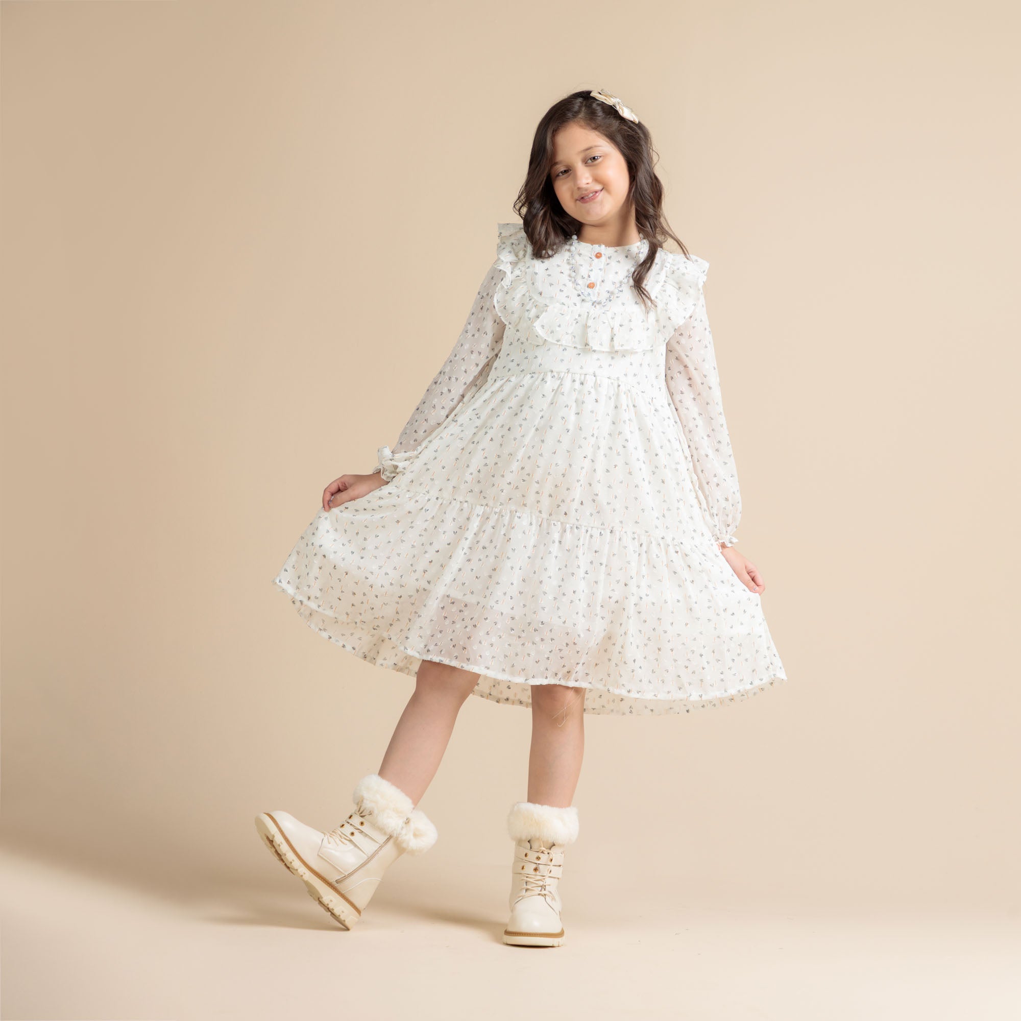 Crystal Bloom Ruffle Frock