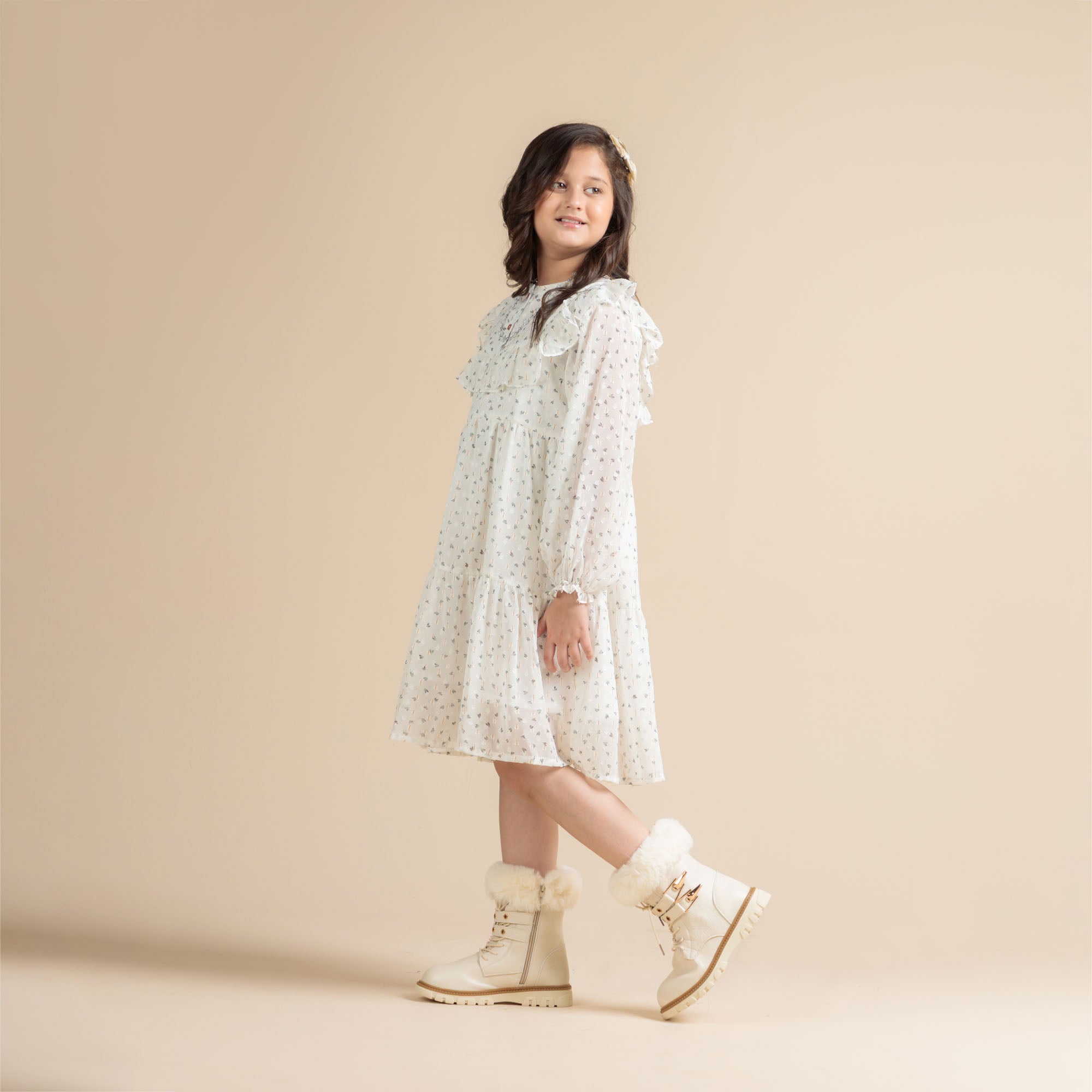 Crystal Bloom Ruffle Frock