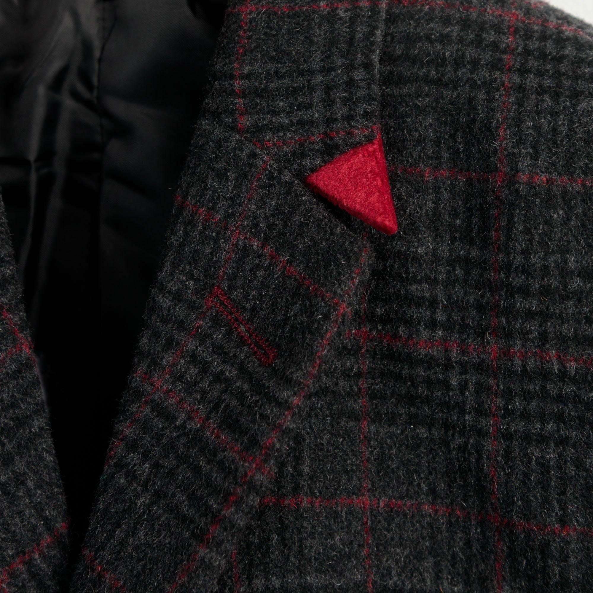 Ebony Maroon Check Blazer