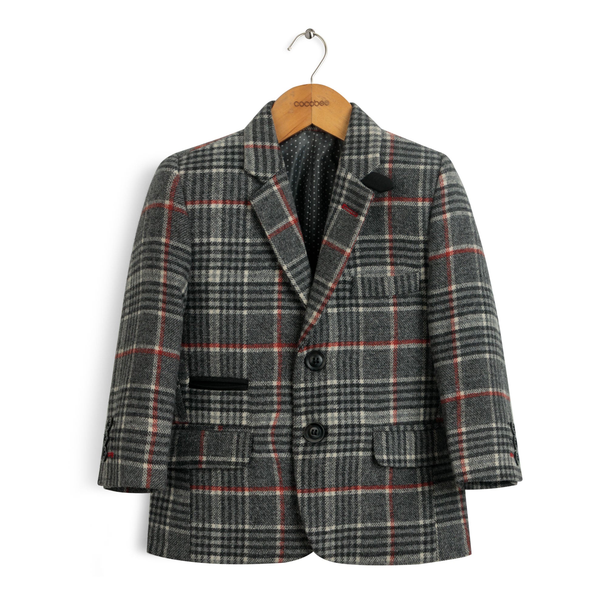 Iron Grey Tartan Coat