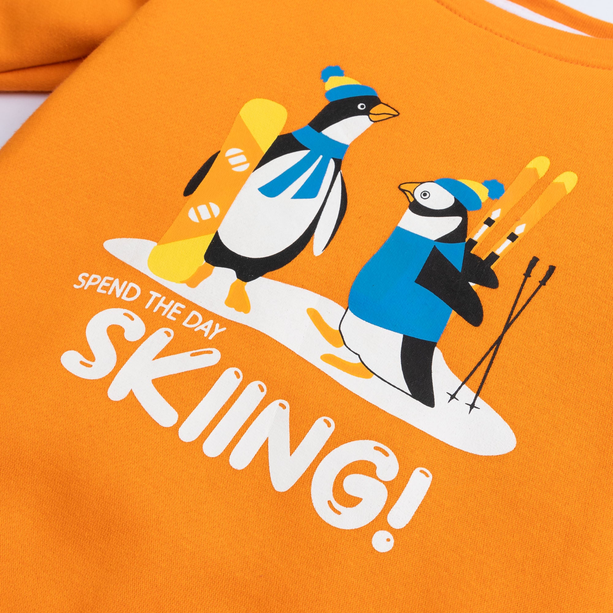 Skiing High Printed Sweatshirt