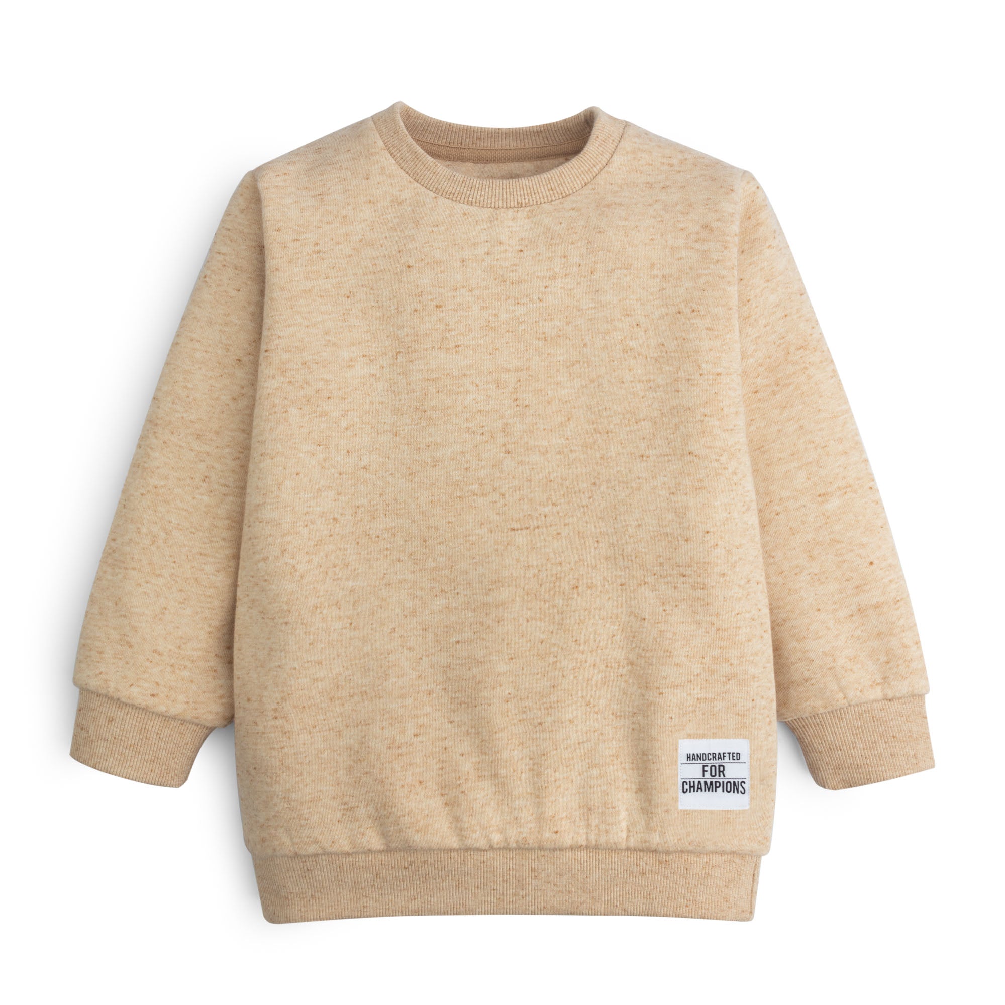 Beige Textured Sweatshirt