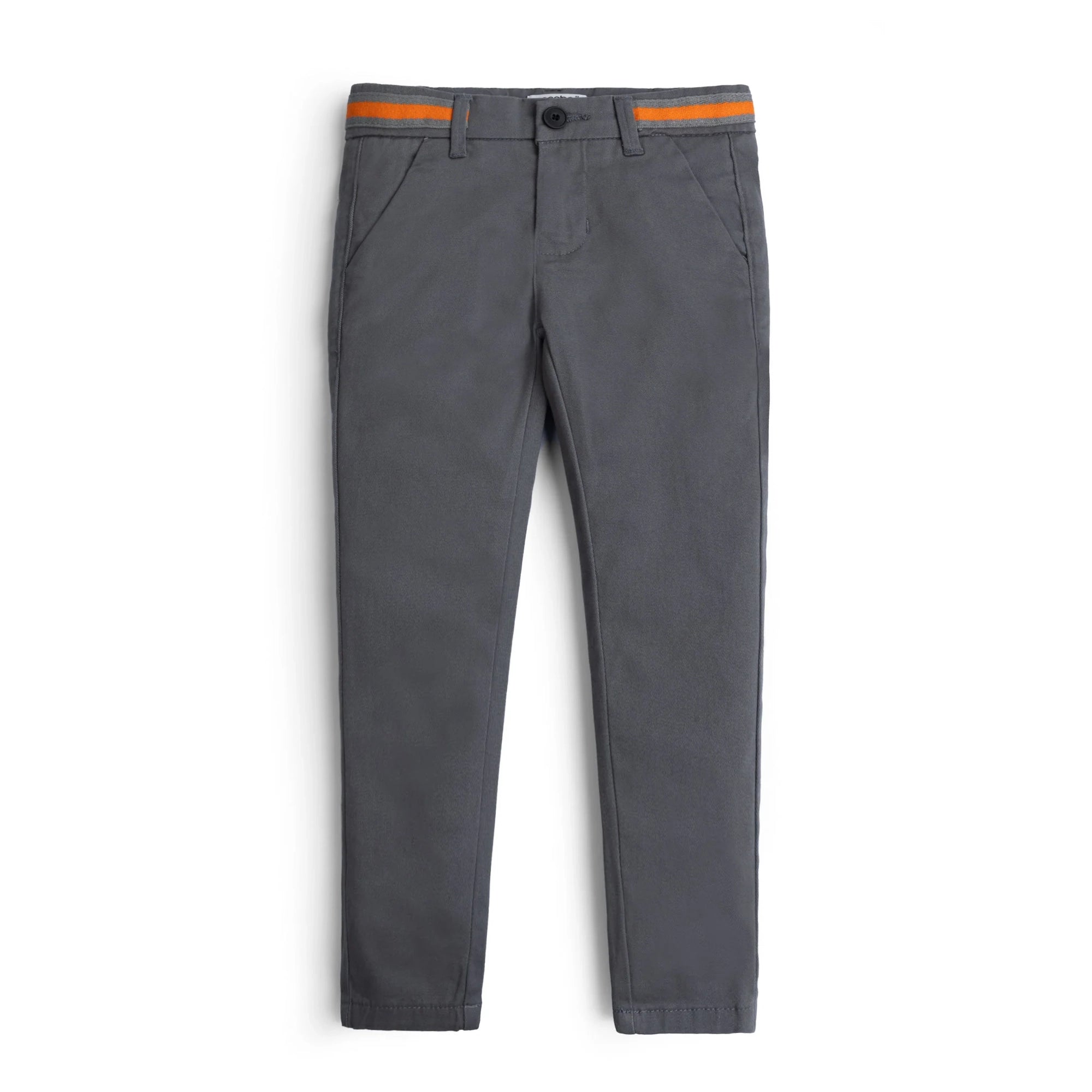 Grey Slim-Fit Cotton Pant