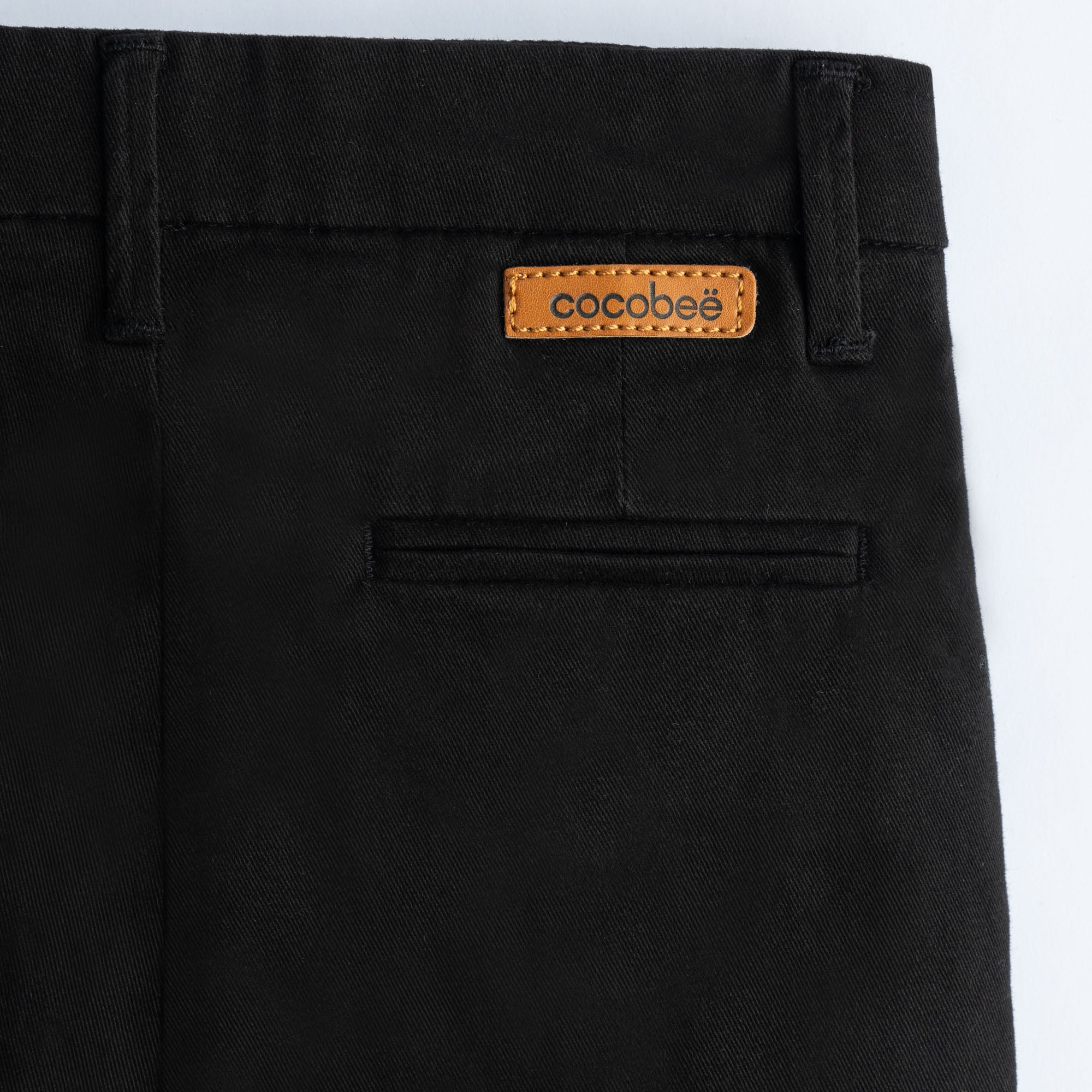 Black Cotton Classic Pant