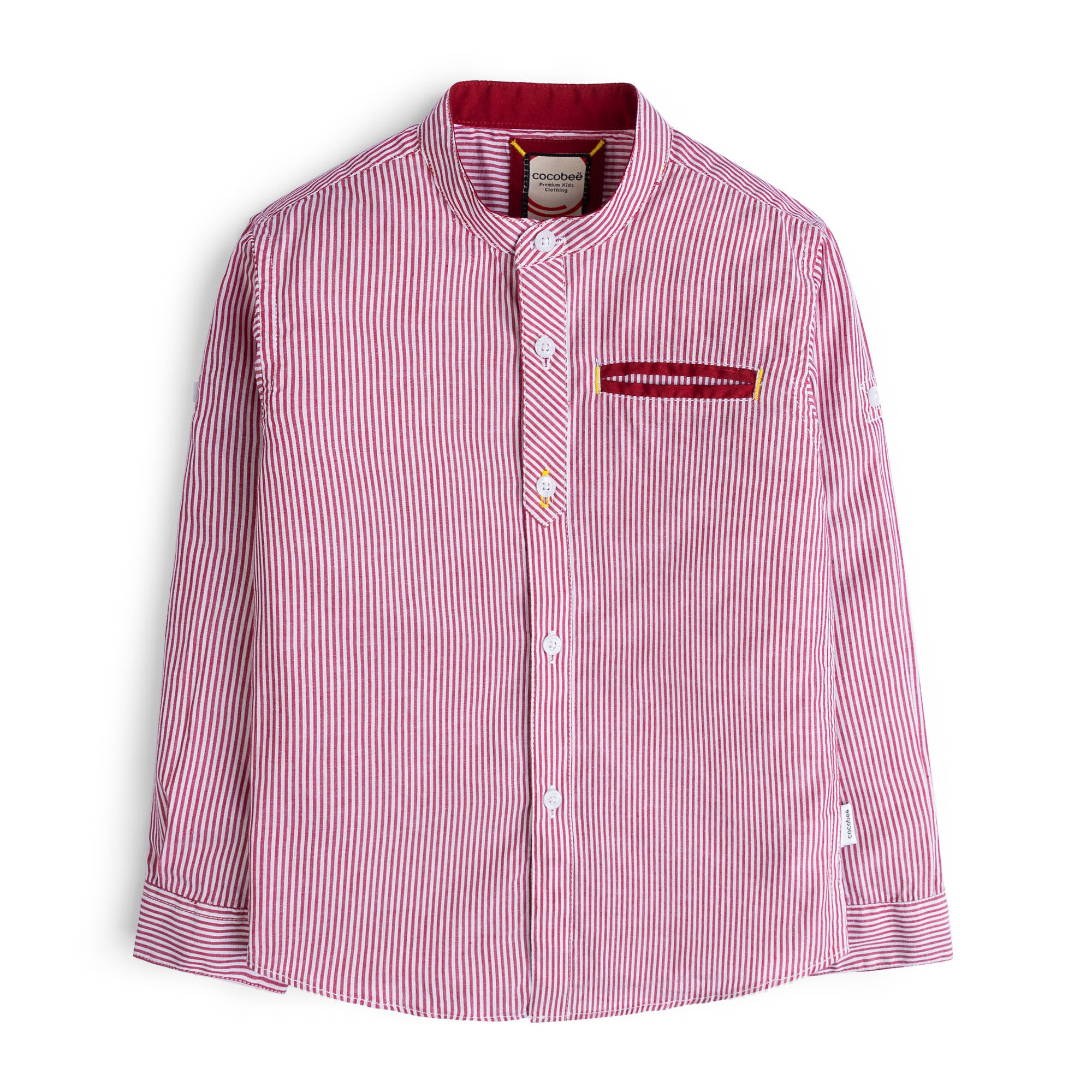 Striping Pink Casual Shirt