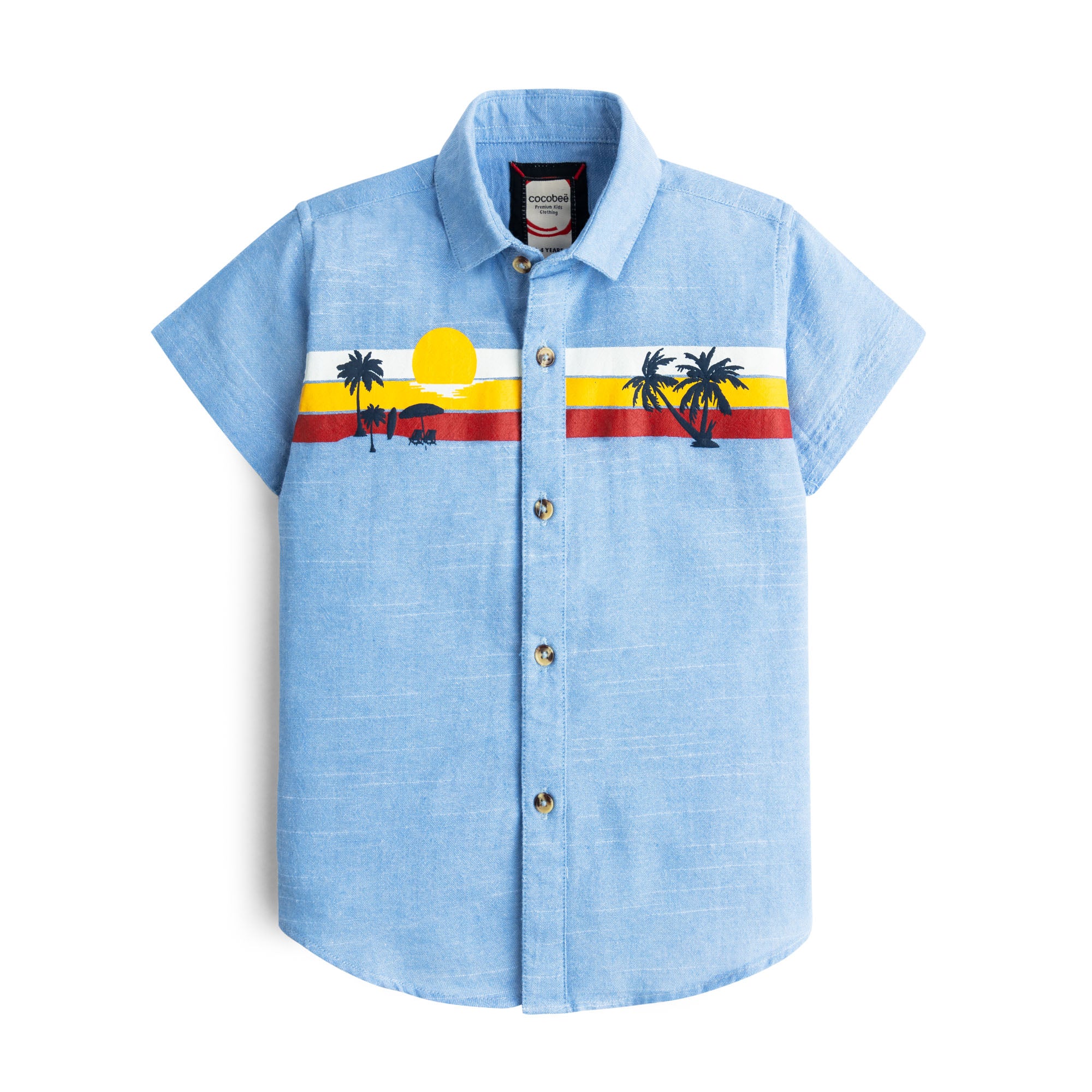 Tropical Blue Casual Shirt