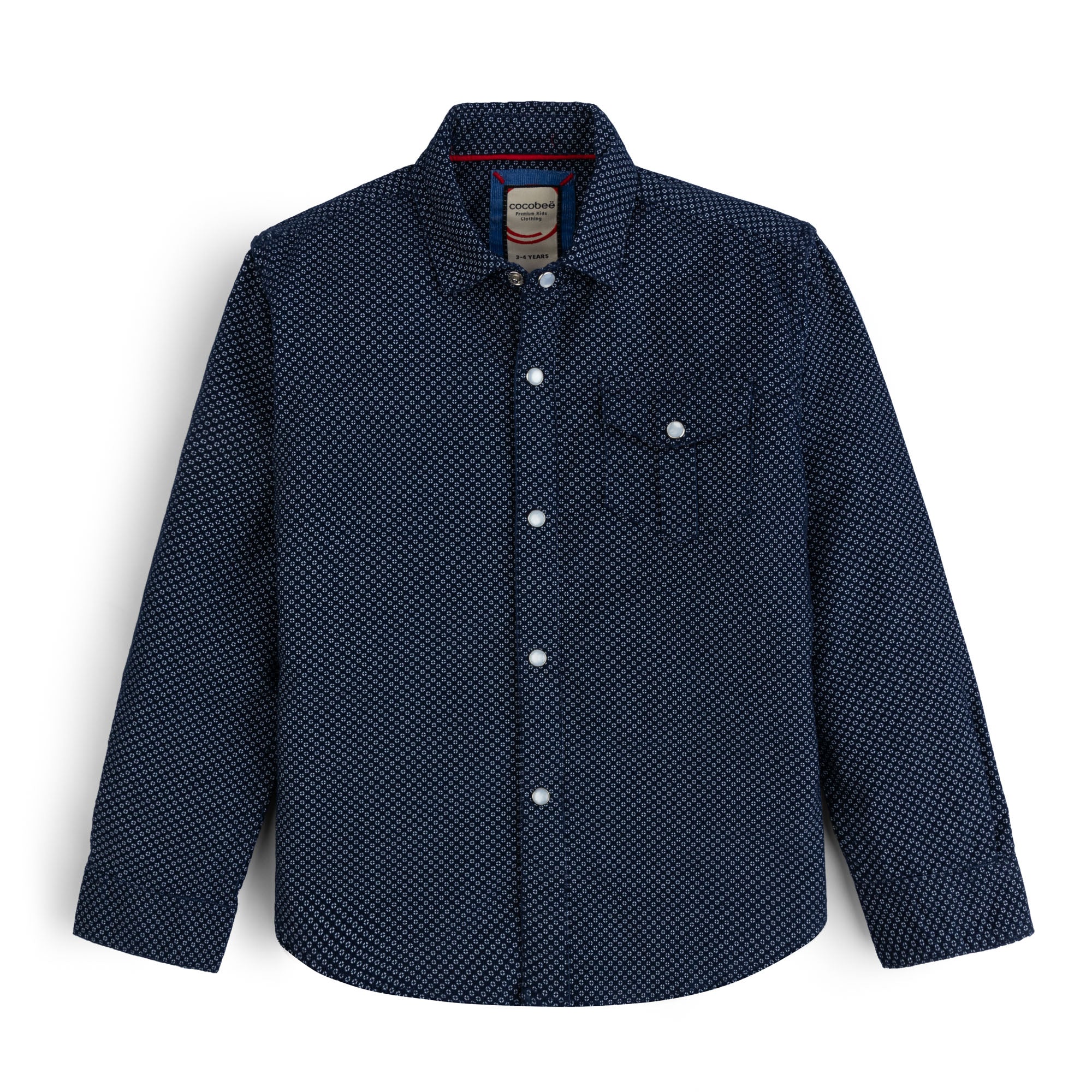 Pocketed Print Casual Shirt