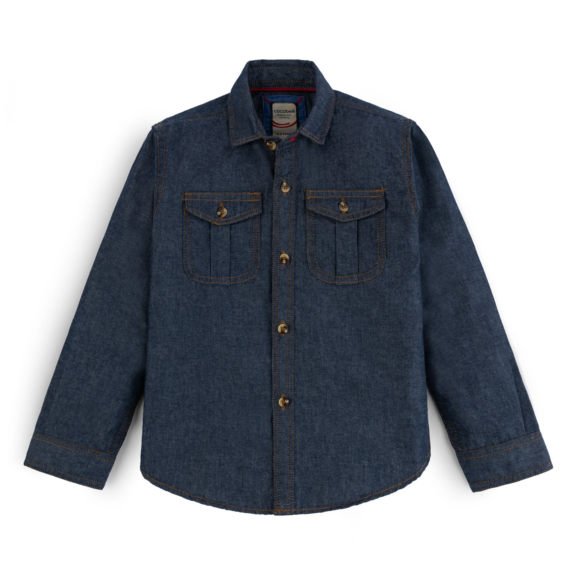 Solid Blue Denim Shirt