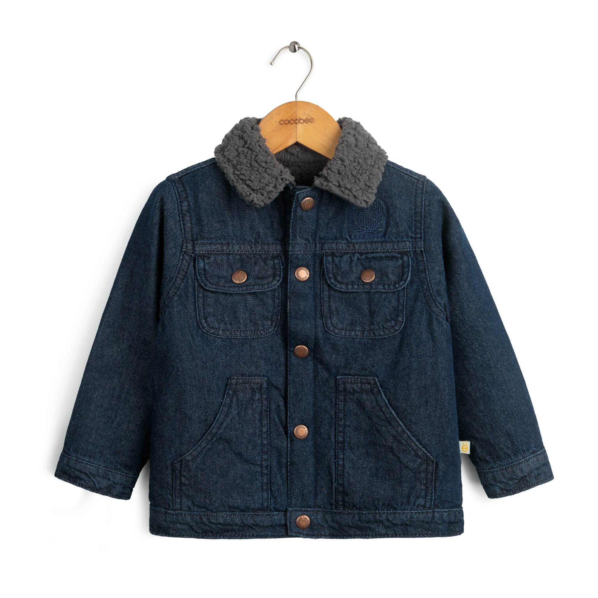 Deep-Indigo Sherpa Jacket