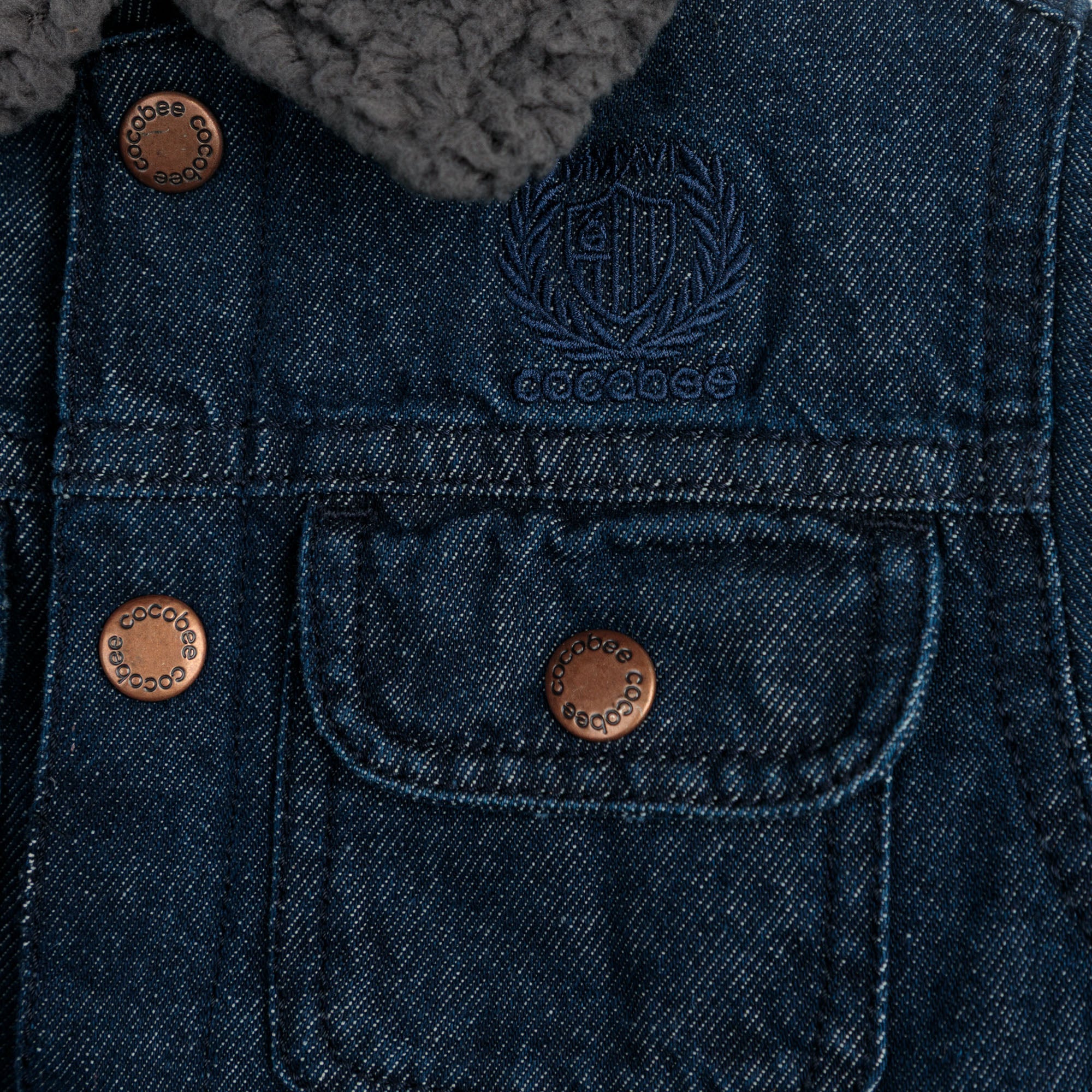 Deep-Indigo Sherpa Jacket