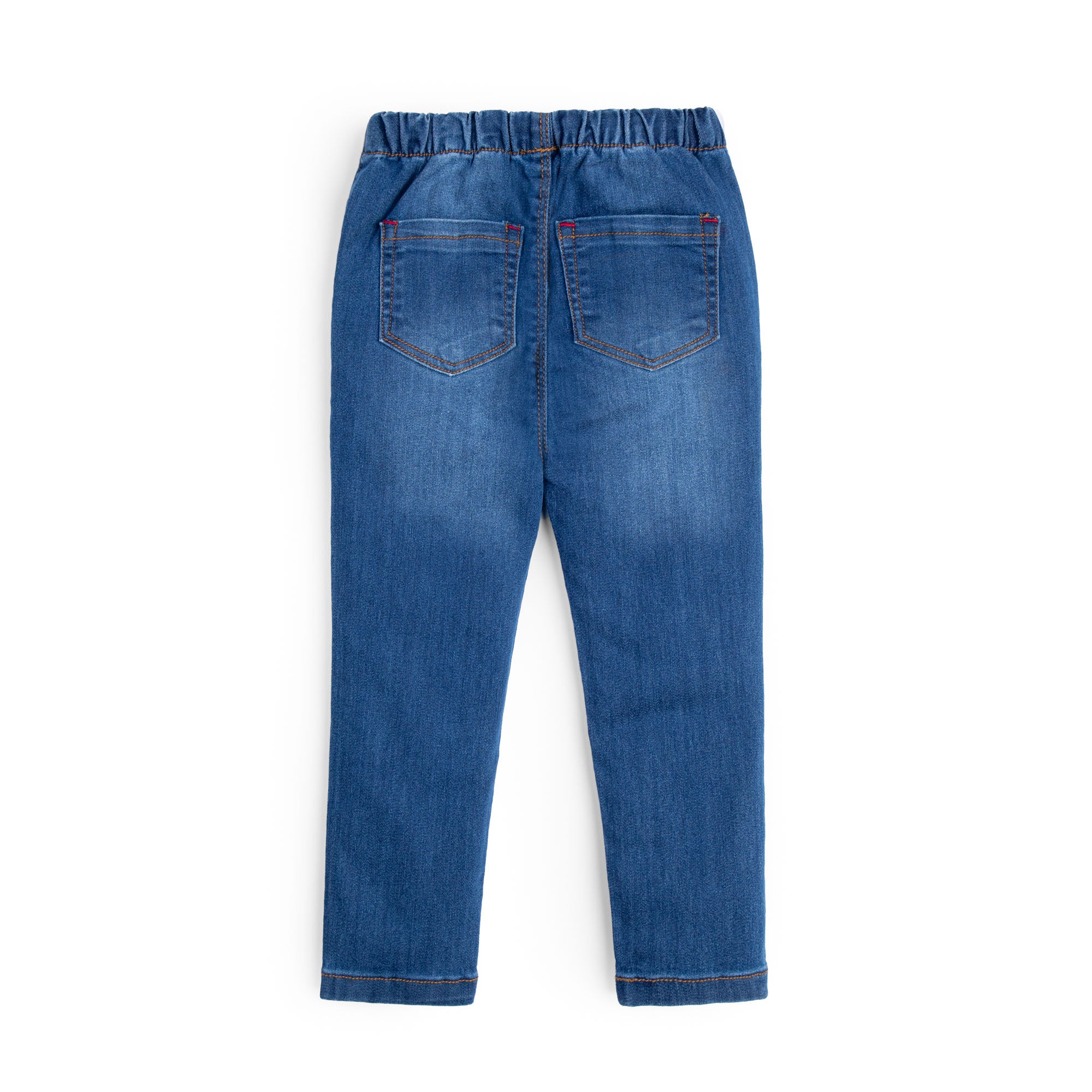 Blue Elasticated Denim Pant