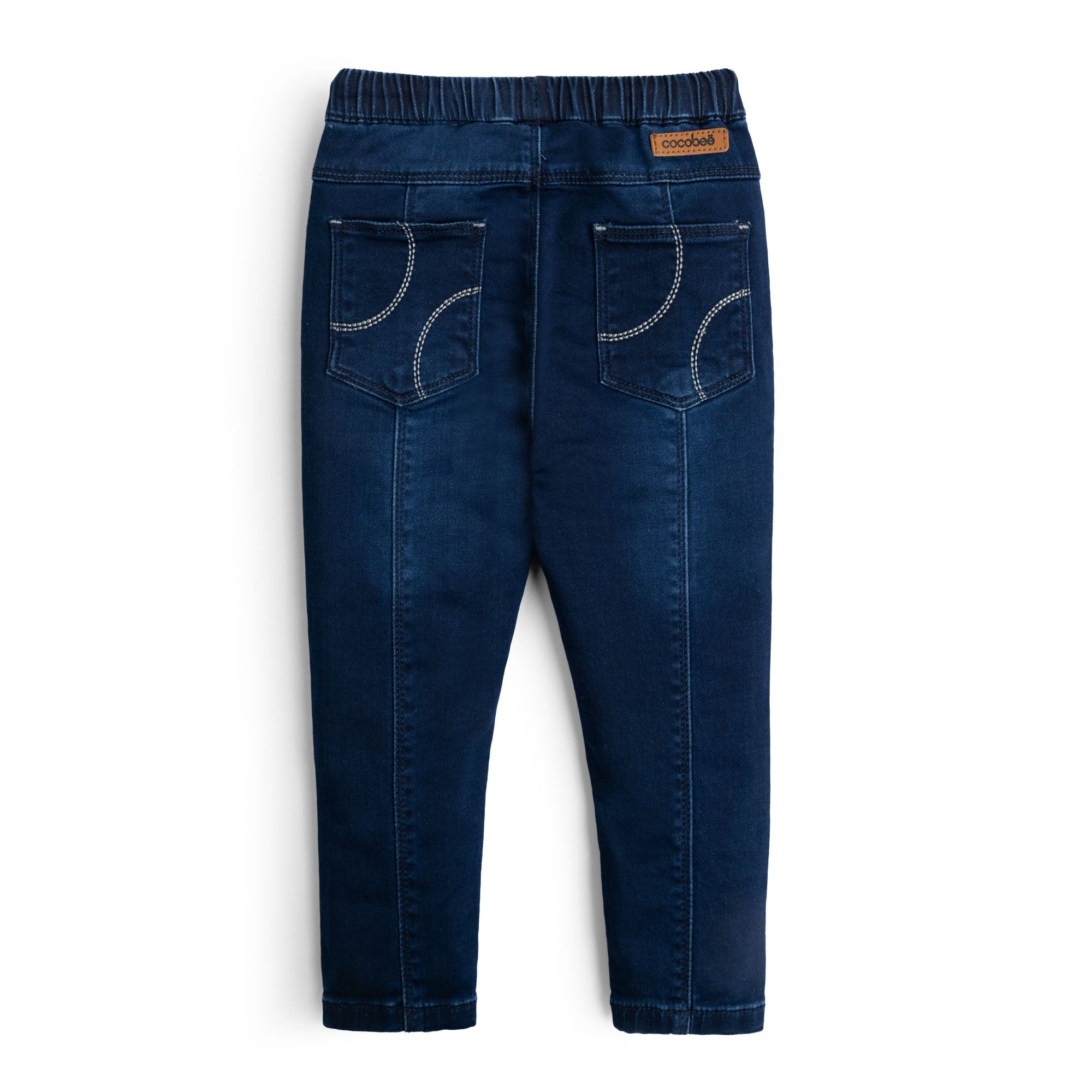 Elasticated Blue Denim Trouser