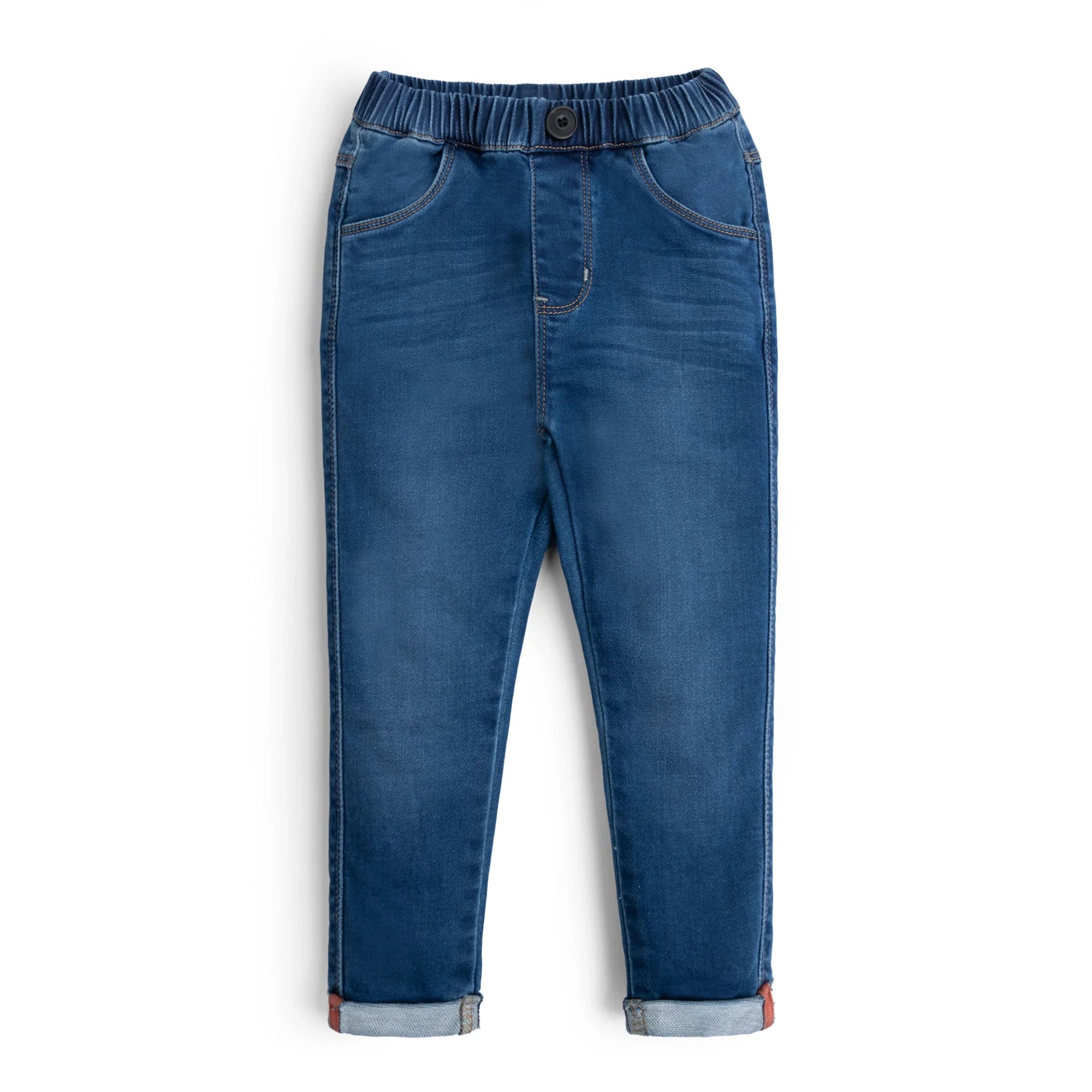 Elasticated Buttoned Denim Pant