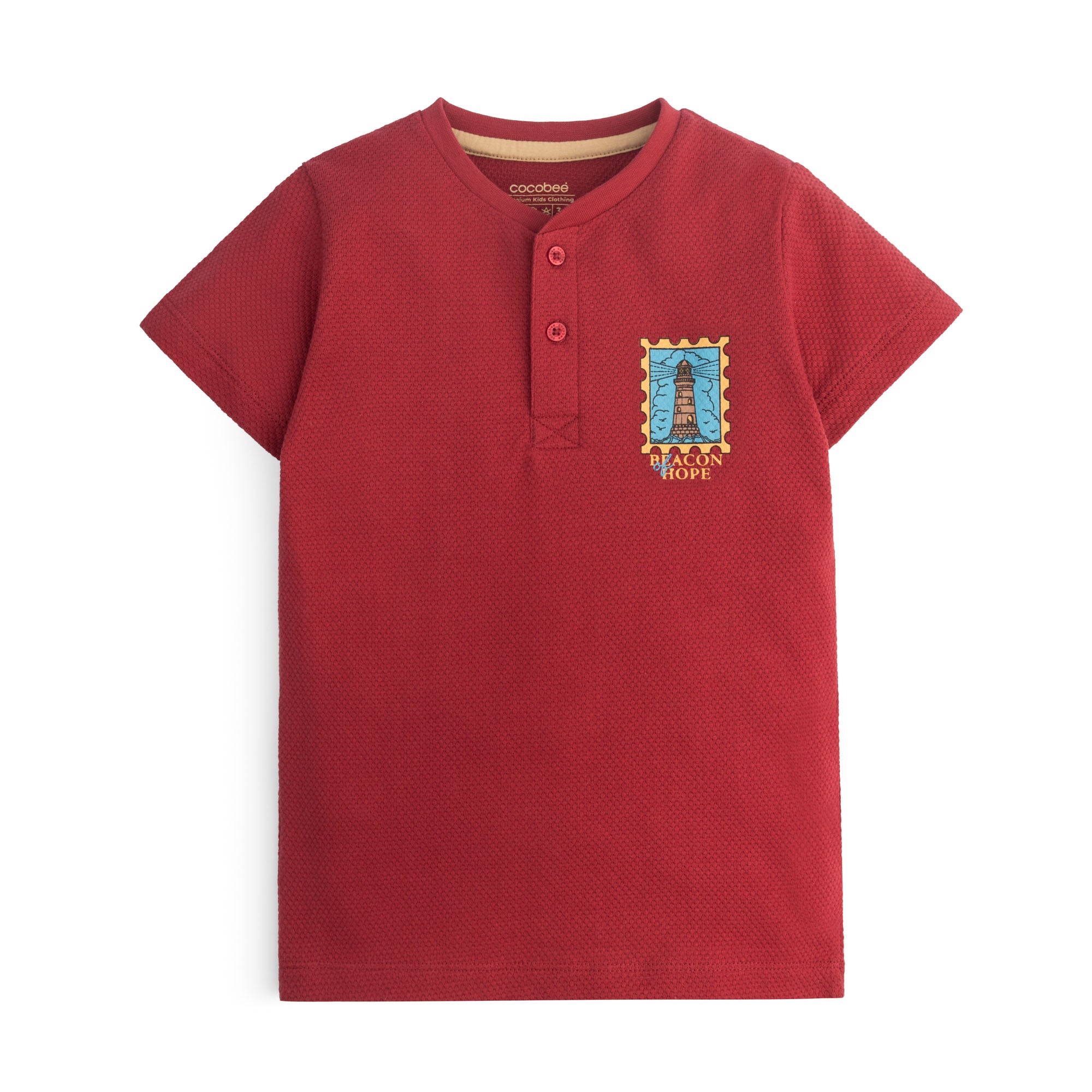 Cherry Red Henley