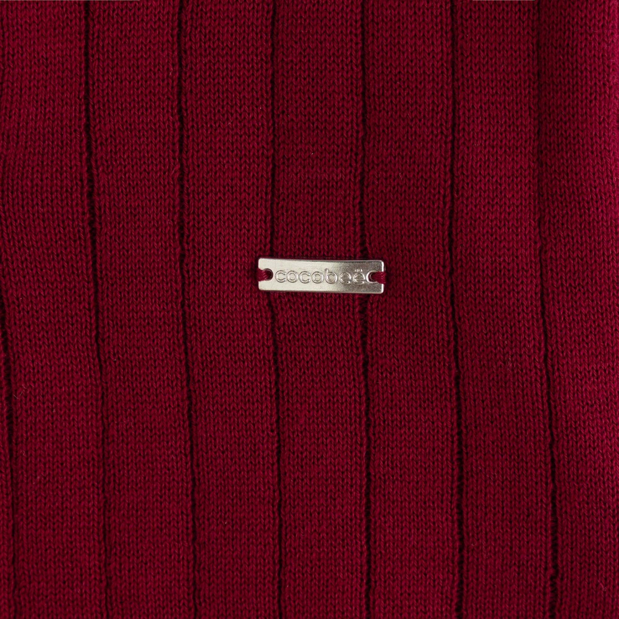 Burgendy Knitted Texture Polo