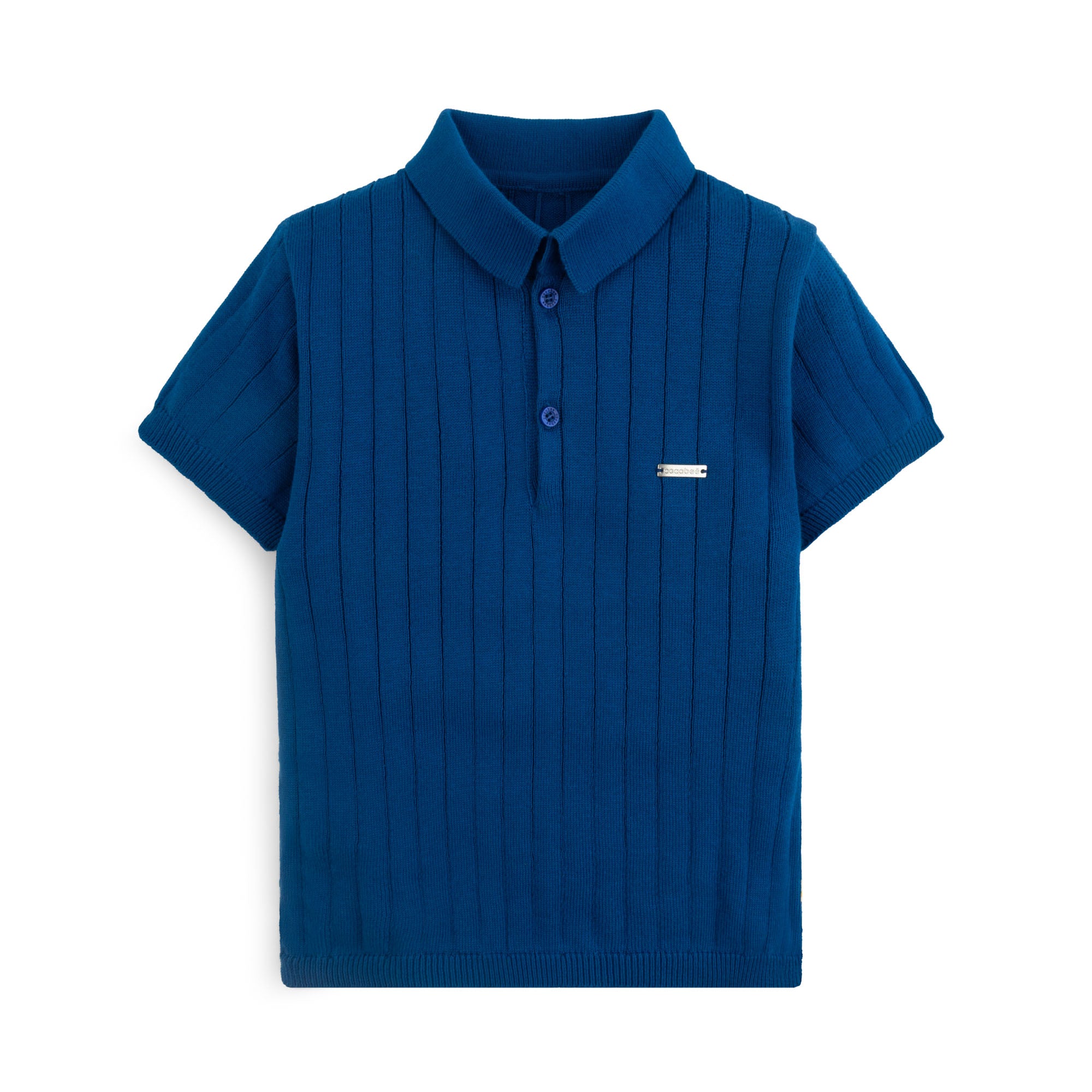Cobalt Knitted Texture Polo