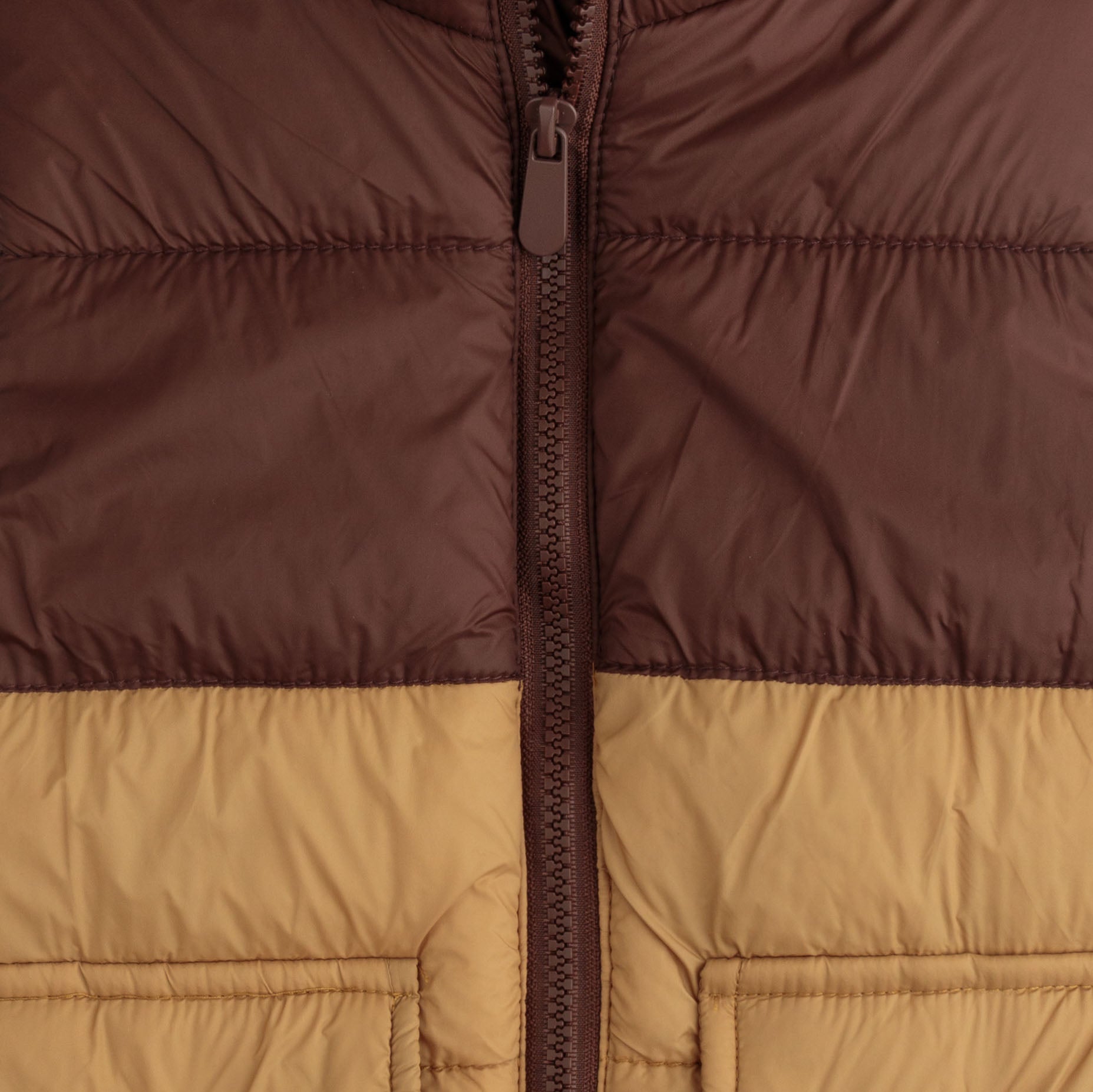 Mocha Block Pocketed Vest