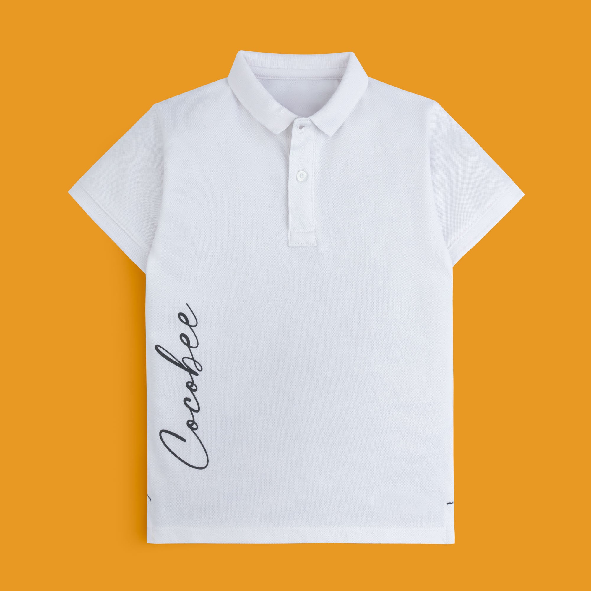 Elite White Signature Polo