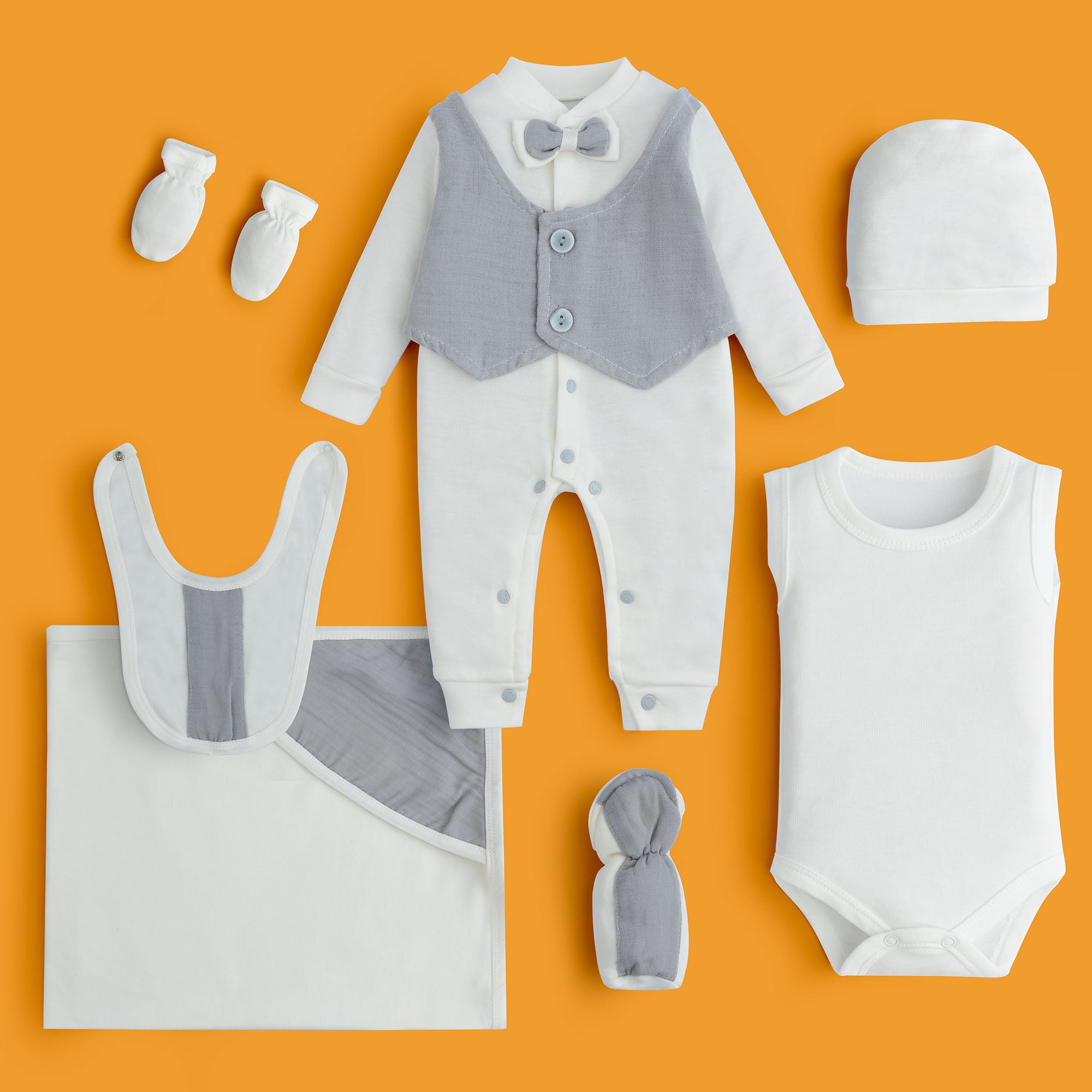 Gentle Grey Romper Set