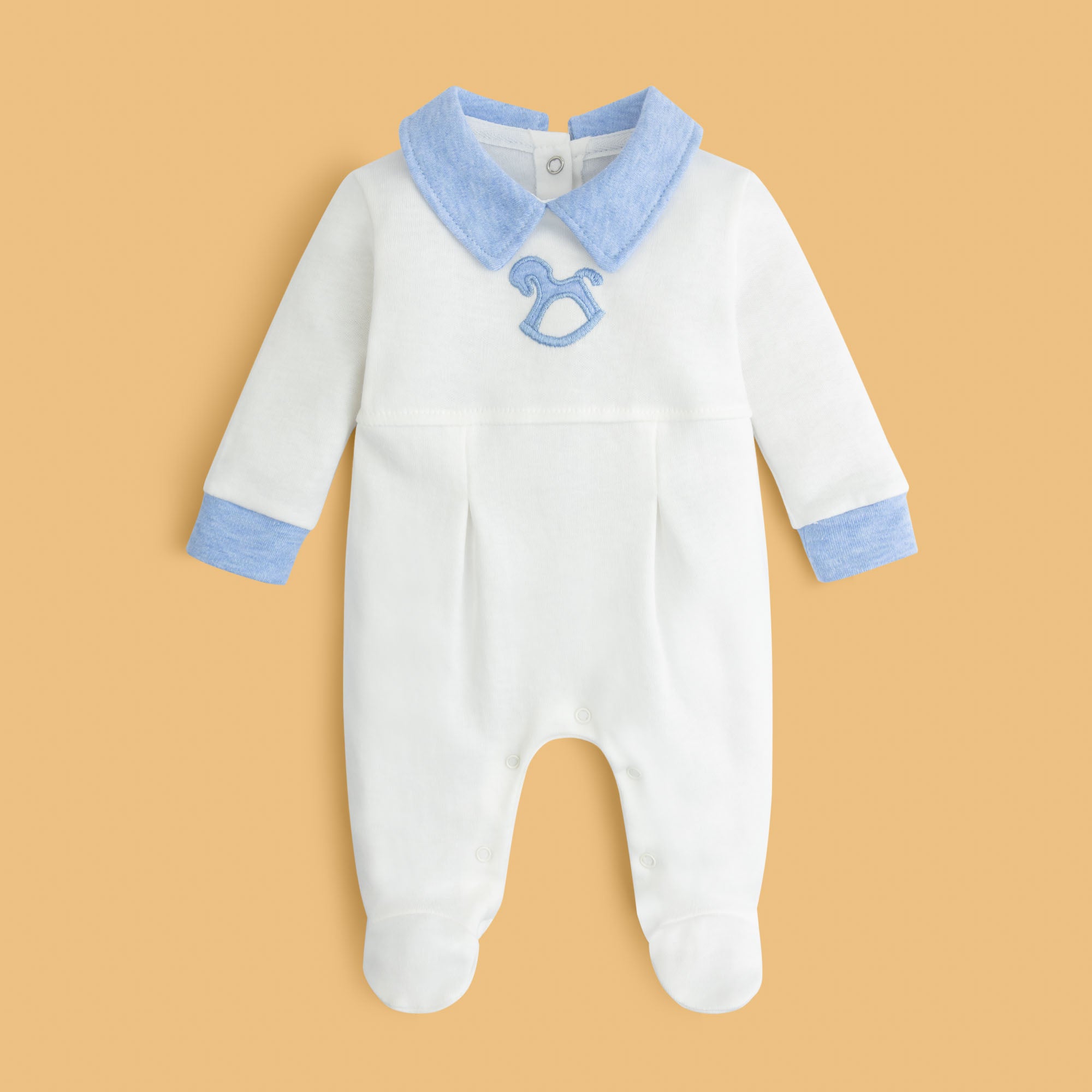 Blue Trim Baby Set