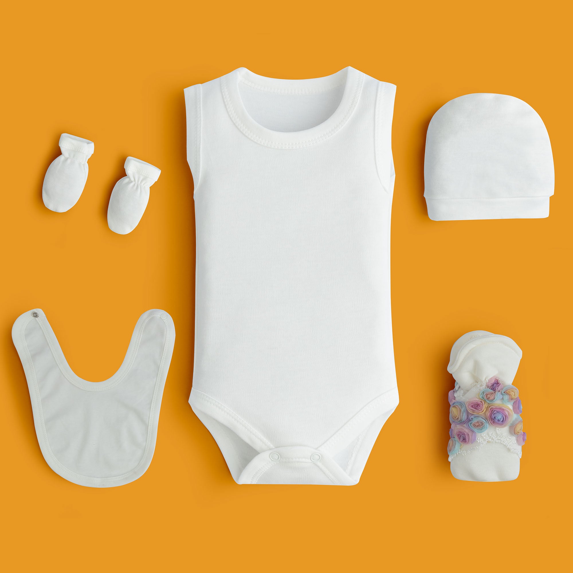 Crystal White Pack of 7 Romper